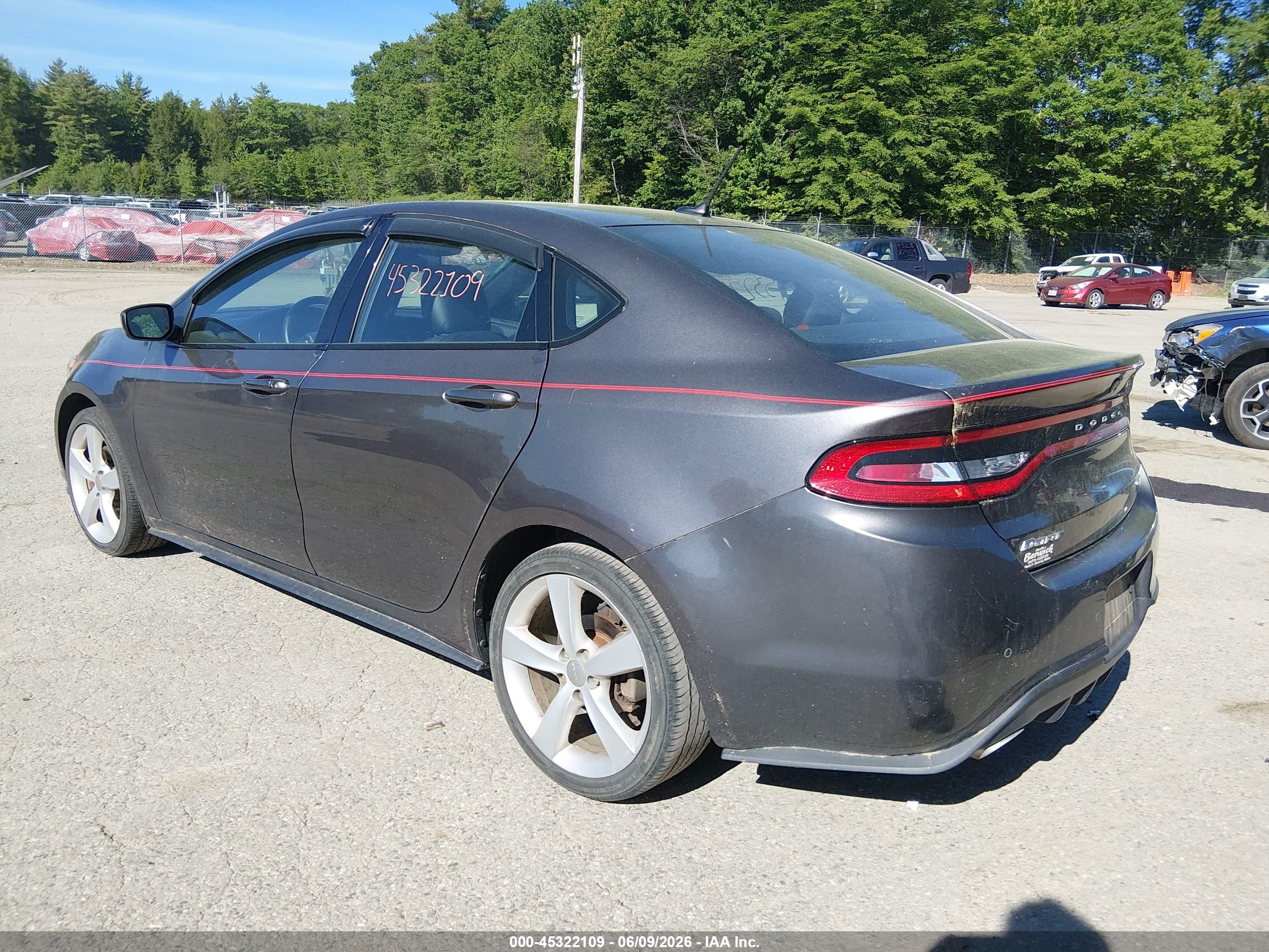 2015 Dodge Dart Gt Gray vin: 1C3CDFEB9FD187405