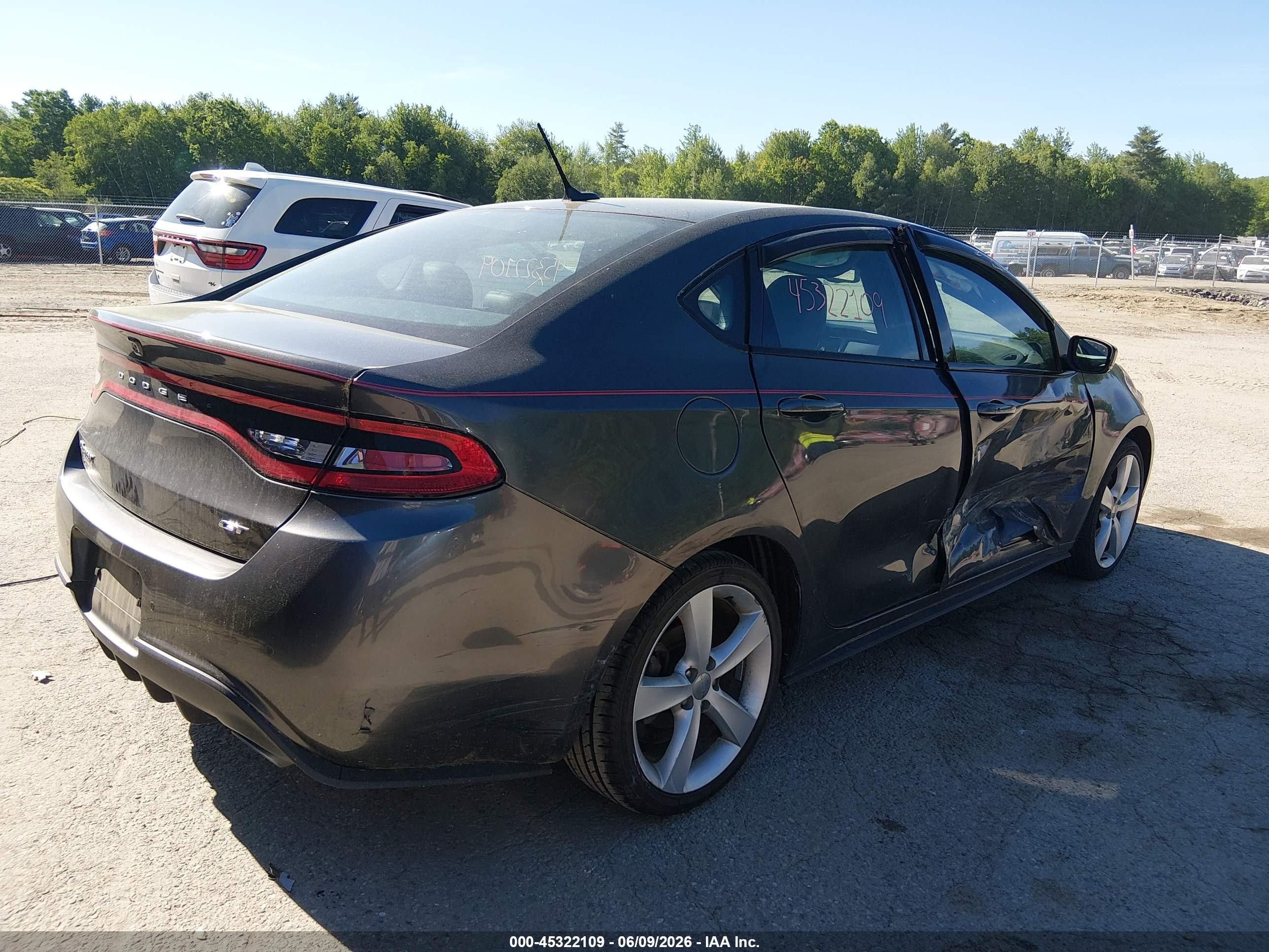 2015 Dodge Dart Gt Gray vin: 1C3CDFEB9FD187405