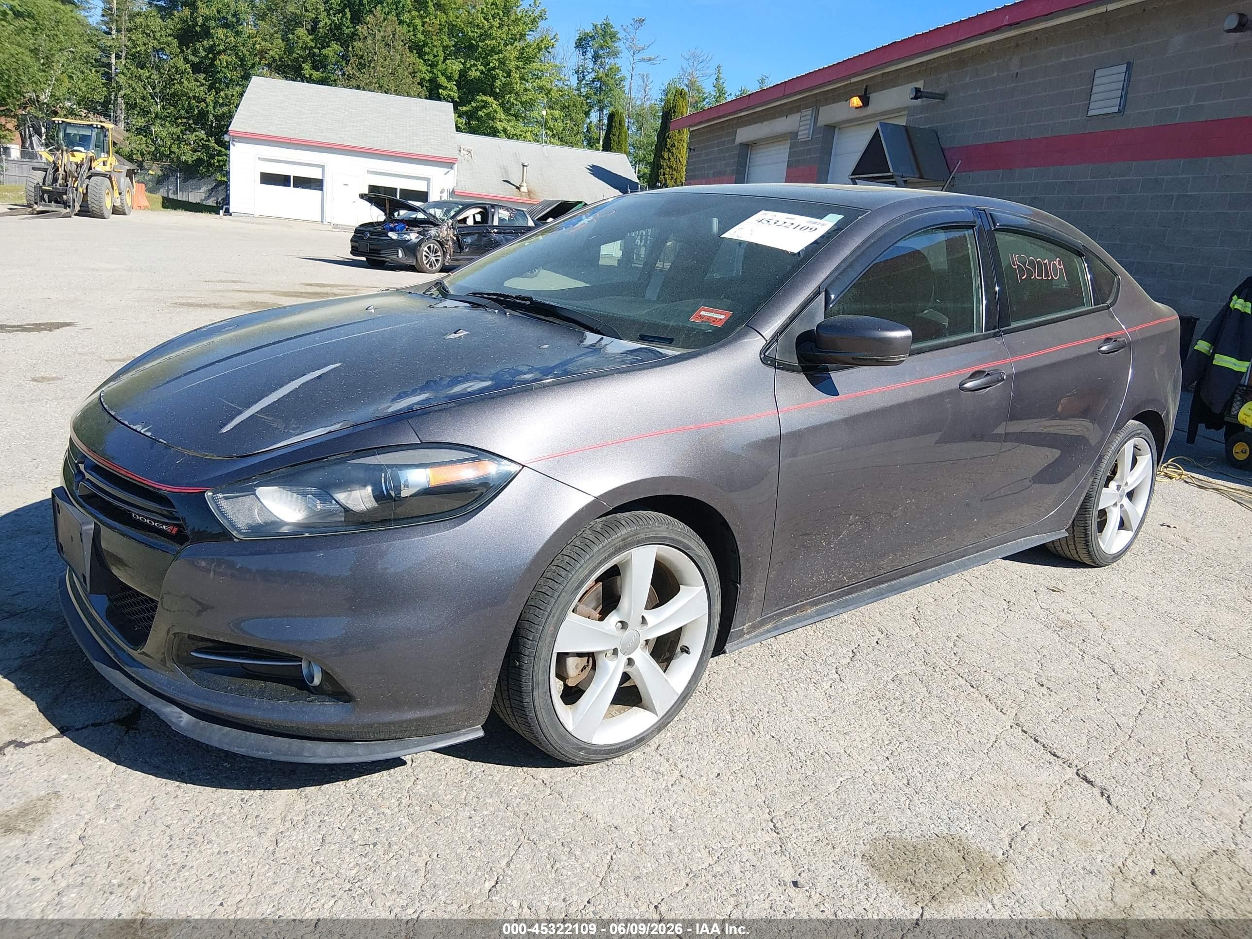 2015 Dodge Dart Gt Gray vin: 1C3CDFEB9FD187405