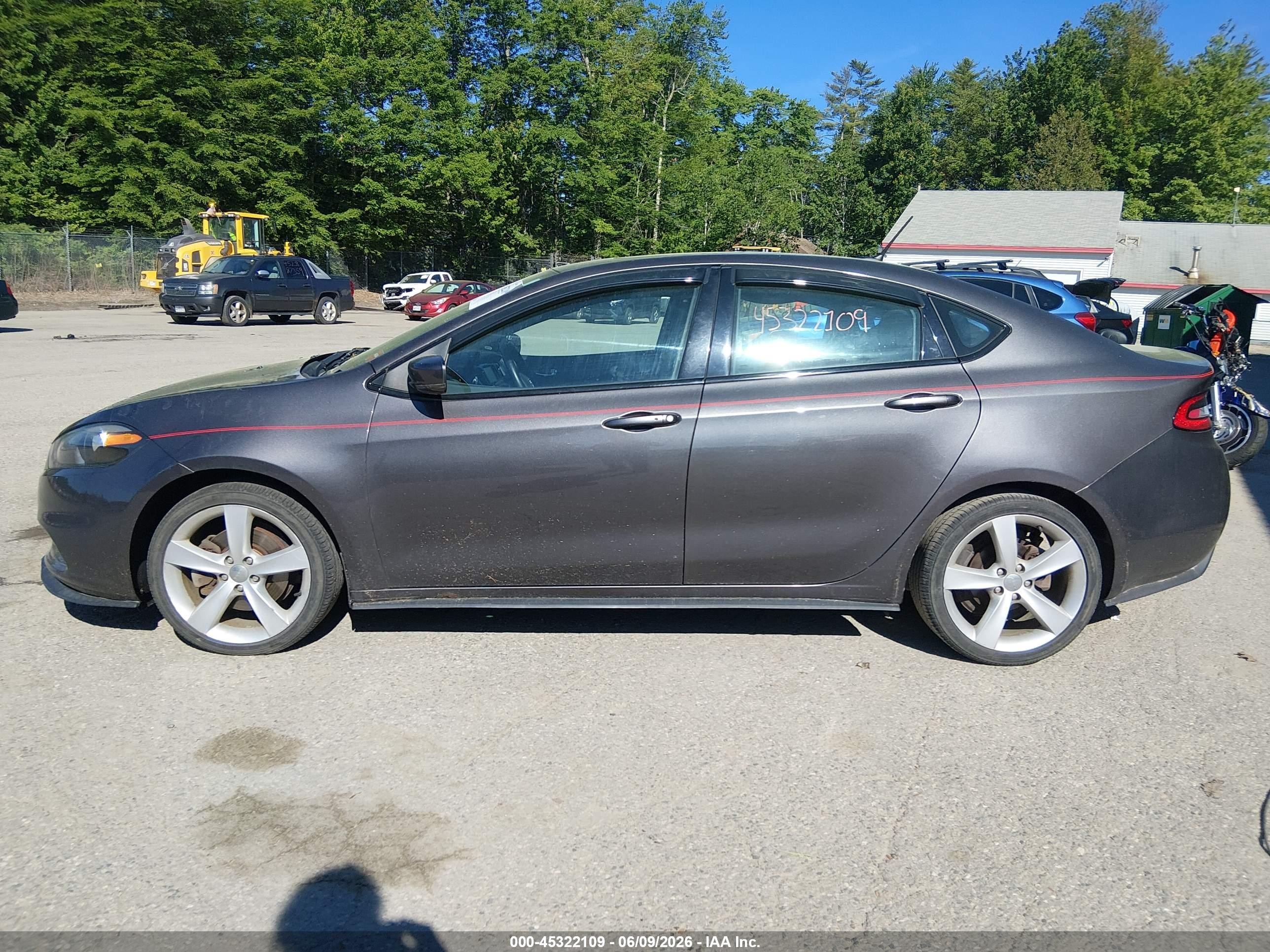 2015 Dodge Dart Gt Gray vin: 1C3CDFEB9FD187405