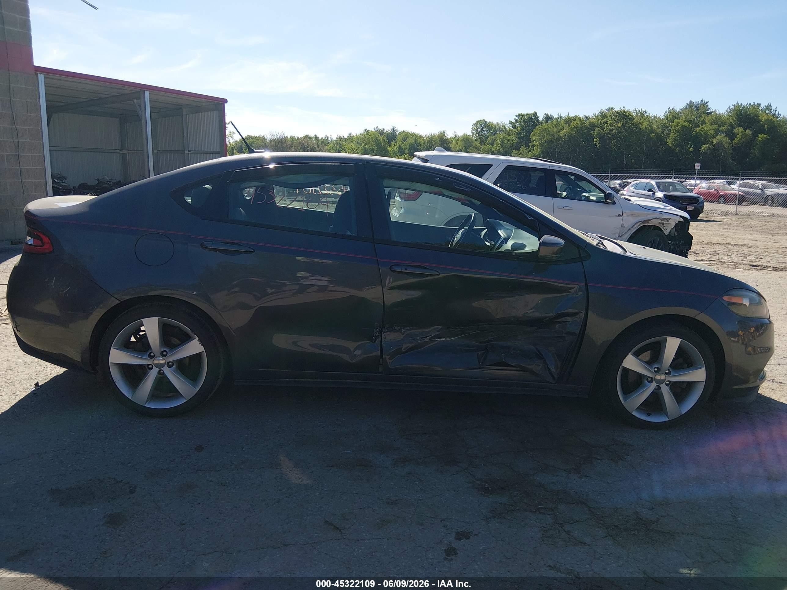 2015 Dodge Dart Gt Gray vin: 1C3CDFEB9FD187405