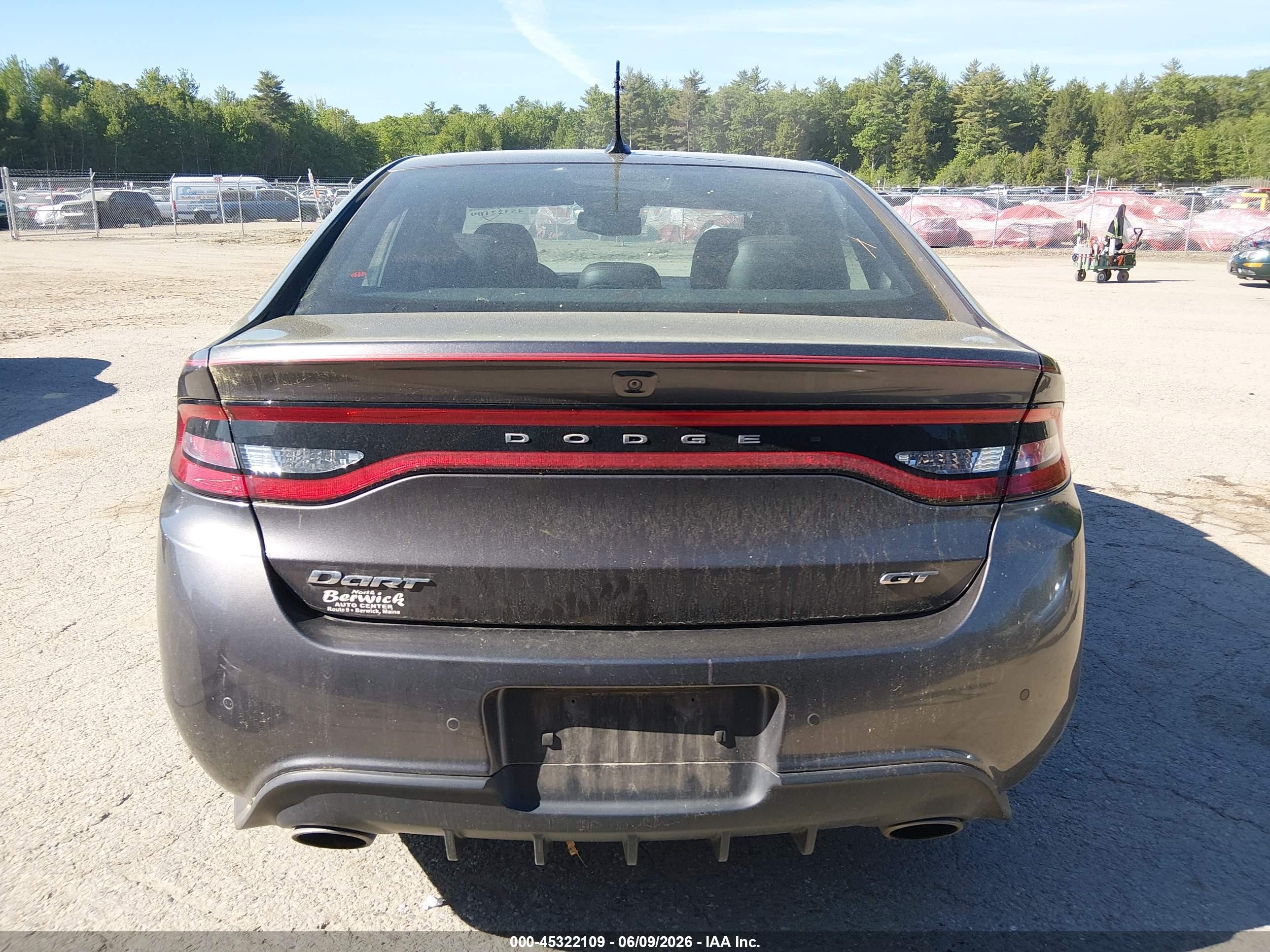 2015 Dodge Dart Gt Gray vin: 1C3CDFEB9FD187405