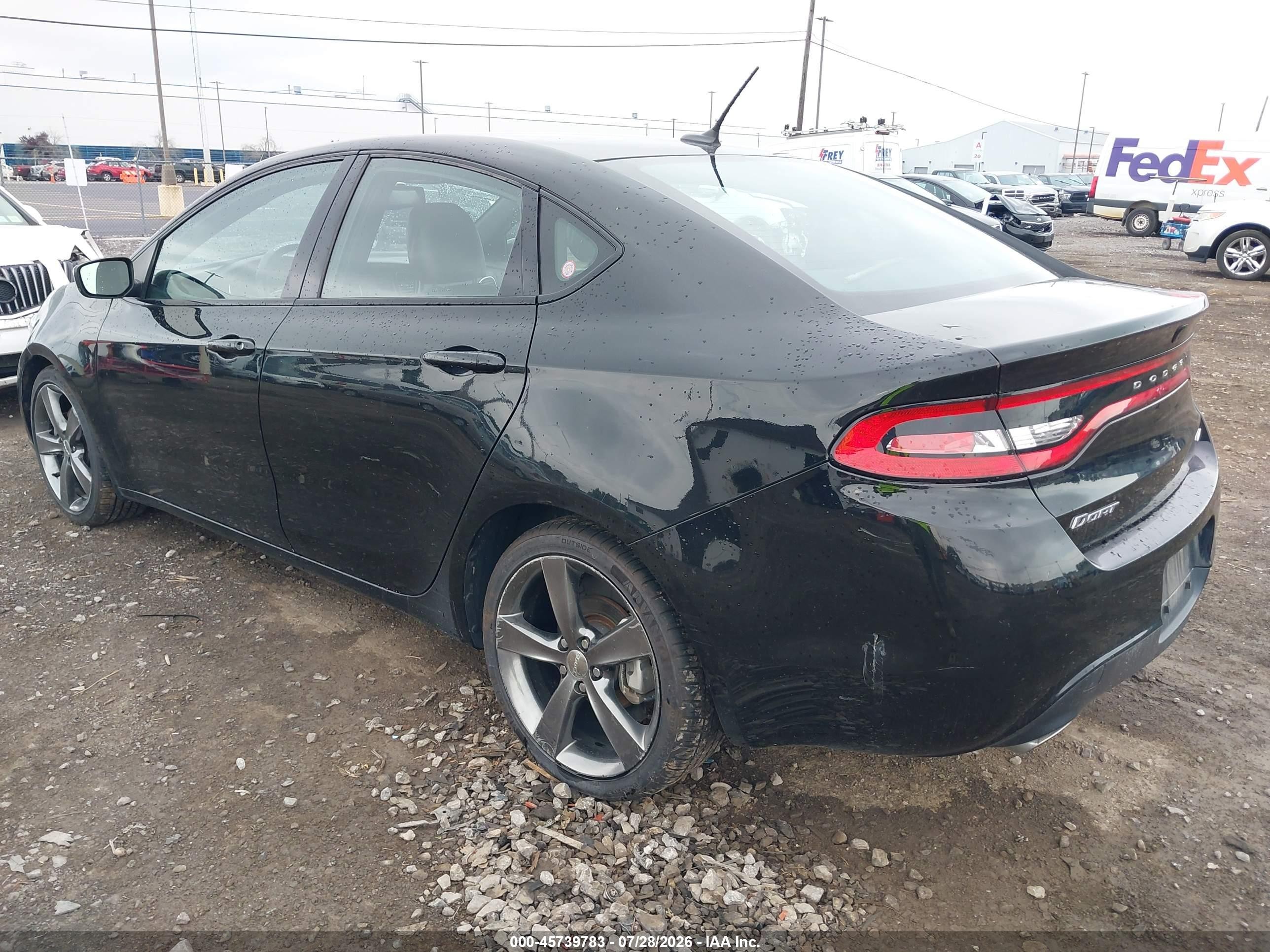 2015 Dodge Dart Gt Black vin: 1C3CDFEB9FD315903