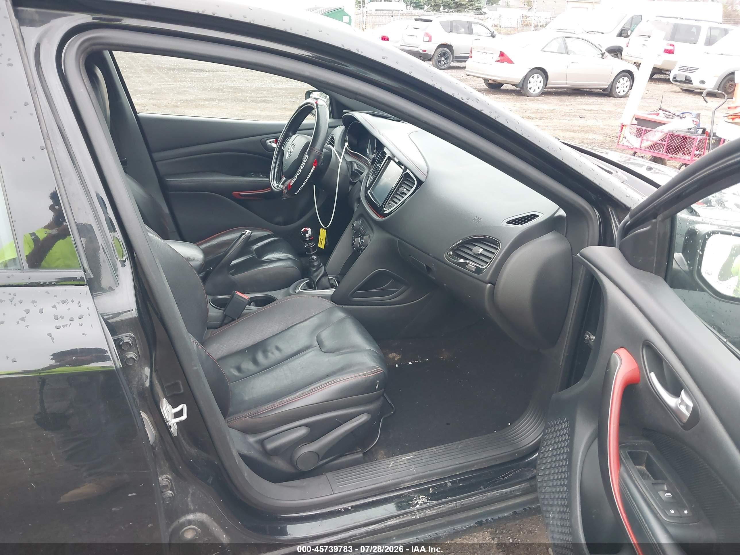 2015 Dodge Dart Gt Black vin: 1C3CDFEB9FD315903