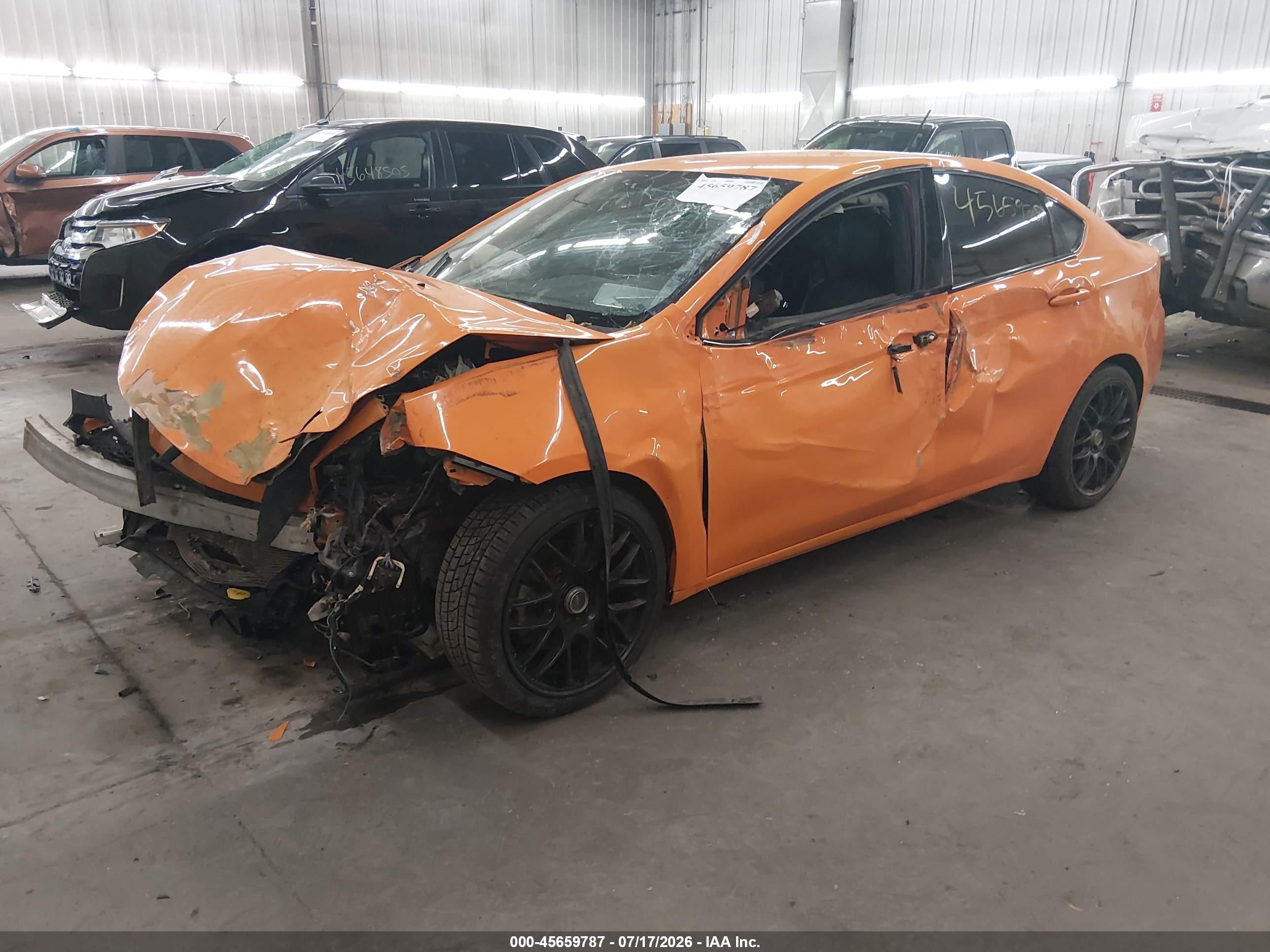 2014 Dodge Dart Gt Orange vin: 1C3CDFEBXED692786