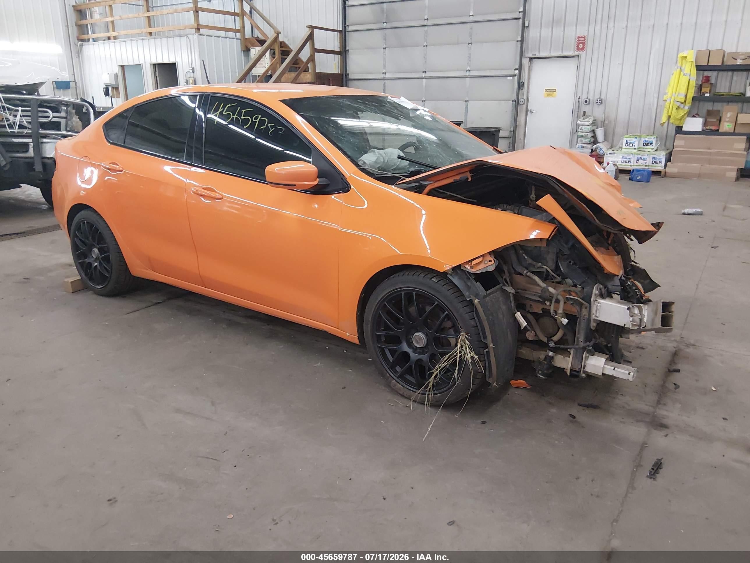 2014 Dodge Dart Gt Orange vin: 1C3CDFEBXED692786