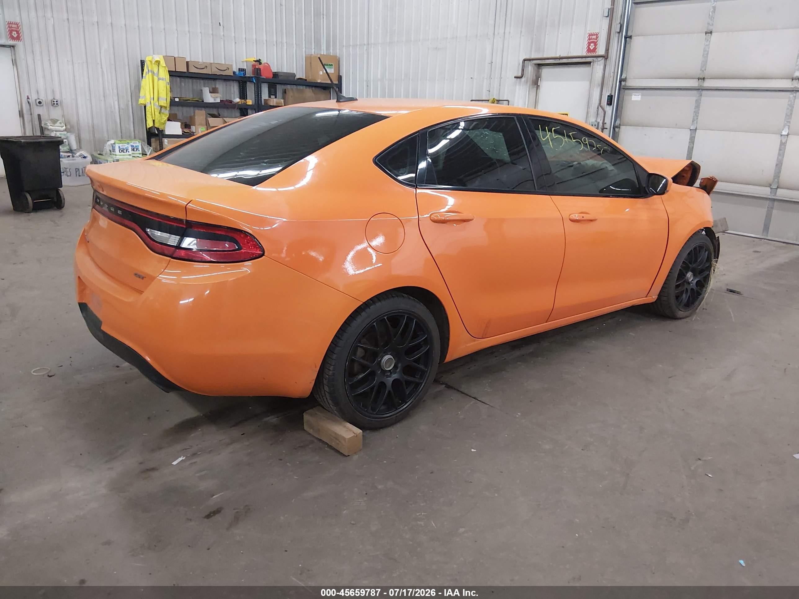 2014 Dodge Dart Gt Orange vin: 1C3CDFEBXED692786
