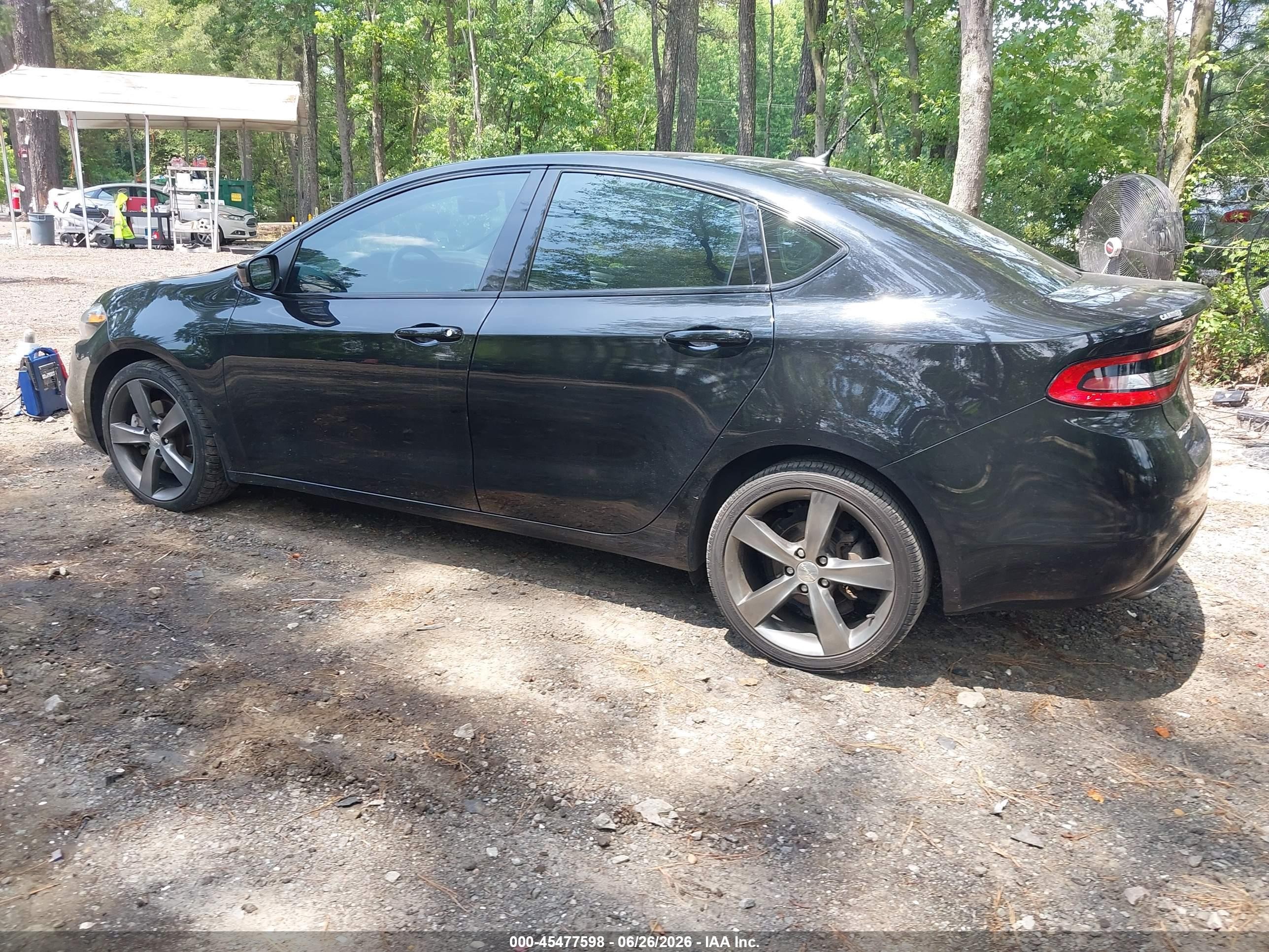 2014 Dodge Dart Gt Black vin: 1C3CDFEBXED876660
