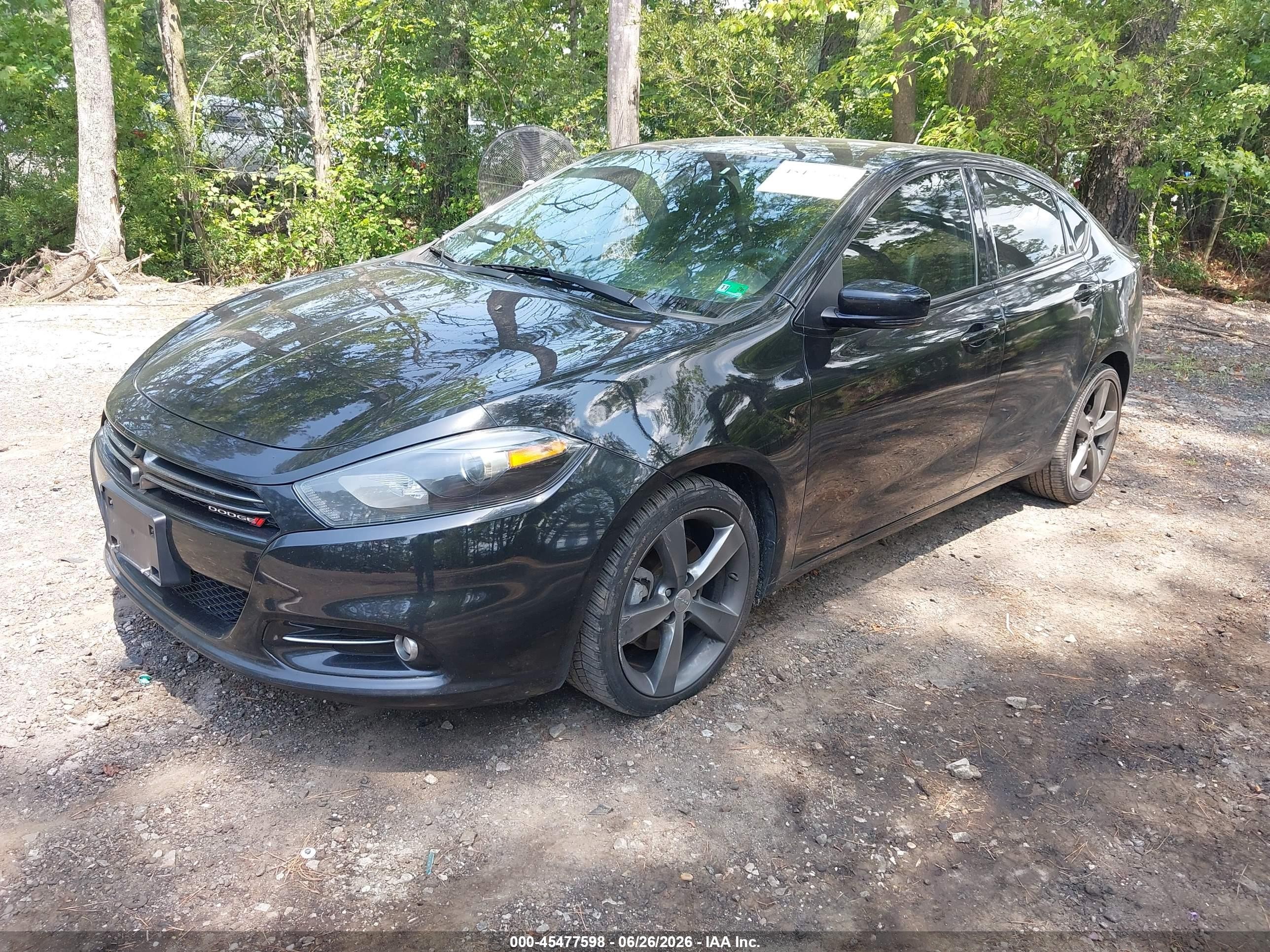 2014 Dodge Dart Gt Black vin: 1C3CDFEBXED876660