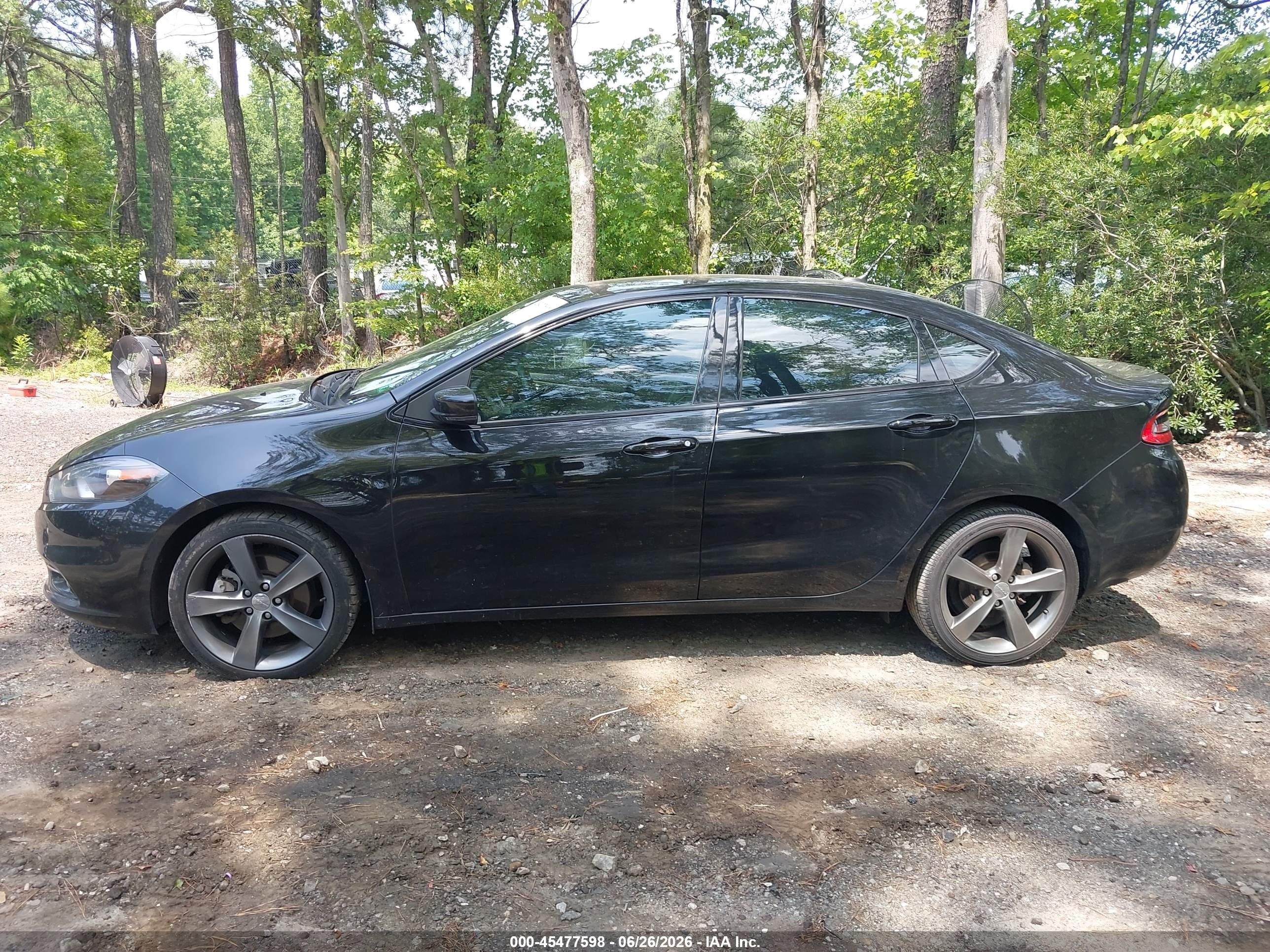 2014 Dodge Dart Gt Black vin: 1C3CDFEBXED876660