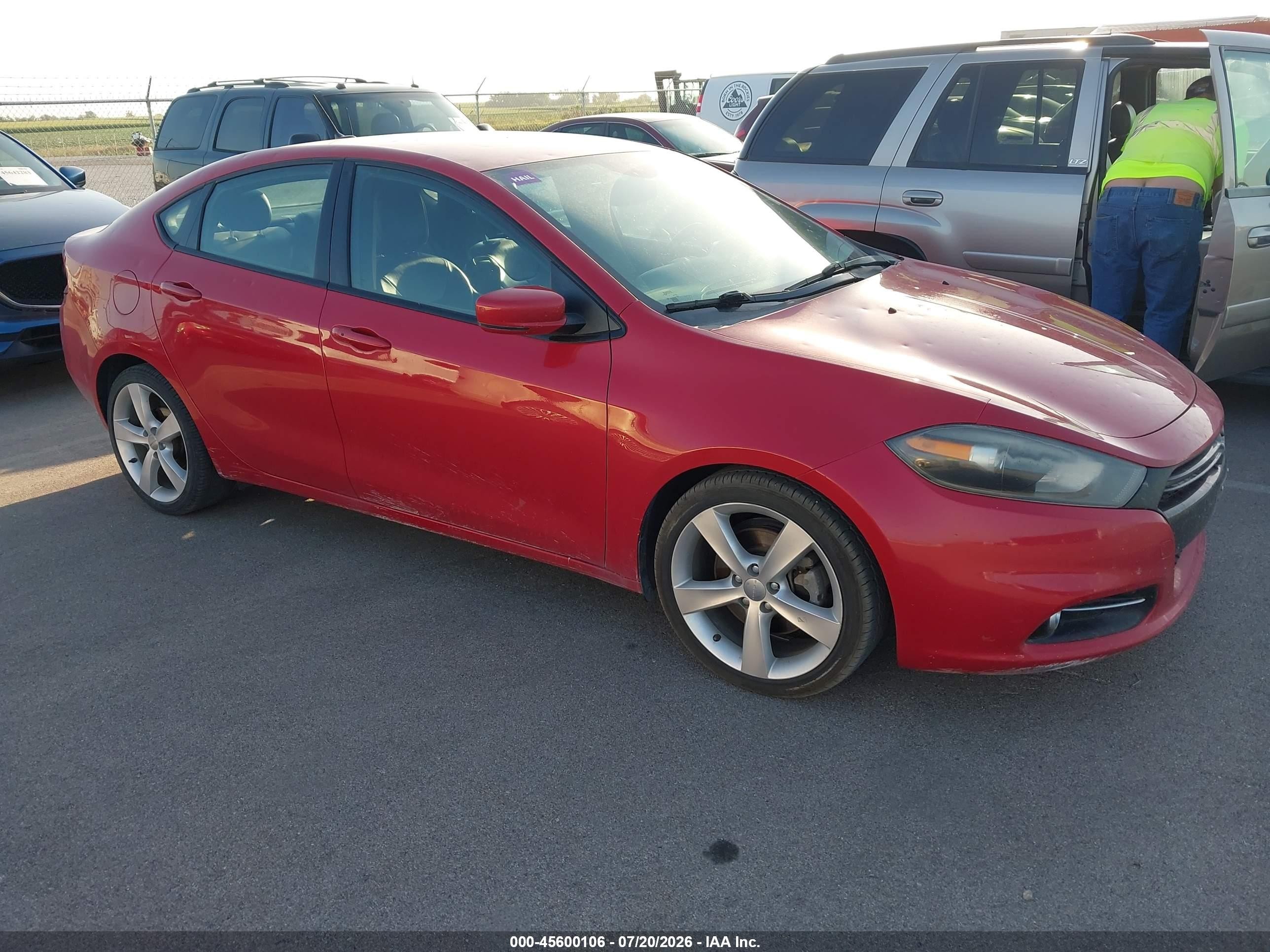 2014 Dodge Dart Gt Red vin: 1C3CDFEBXED926392
