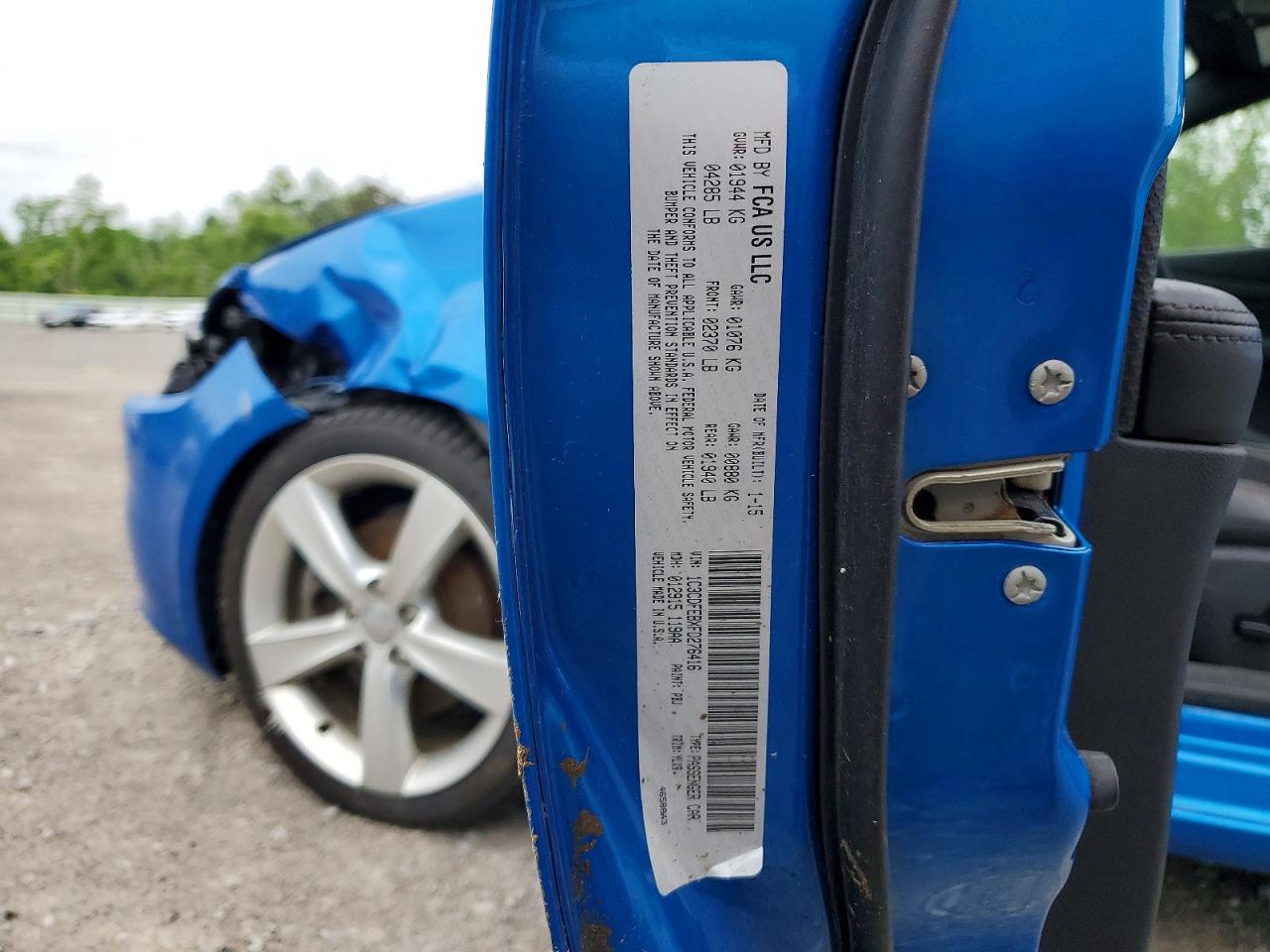 2015 Dodge Dart Gt Blue vin: 1C3CDFEBXFD276416