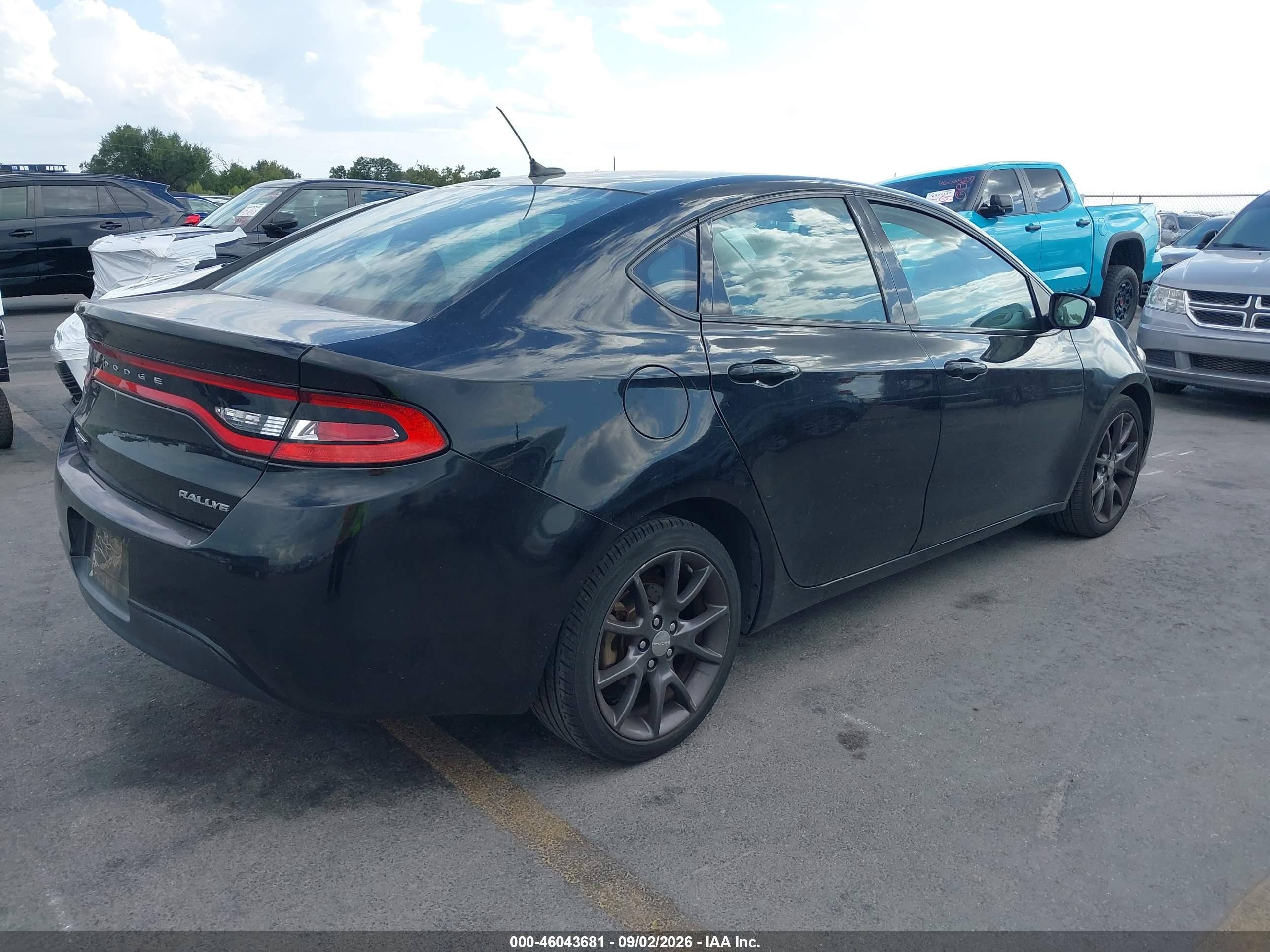 2016 Dodge Dart Sxt Sport Rallye Черный vin: 1C3CDFFAXGD823210