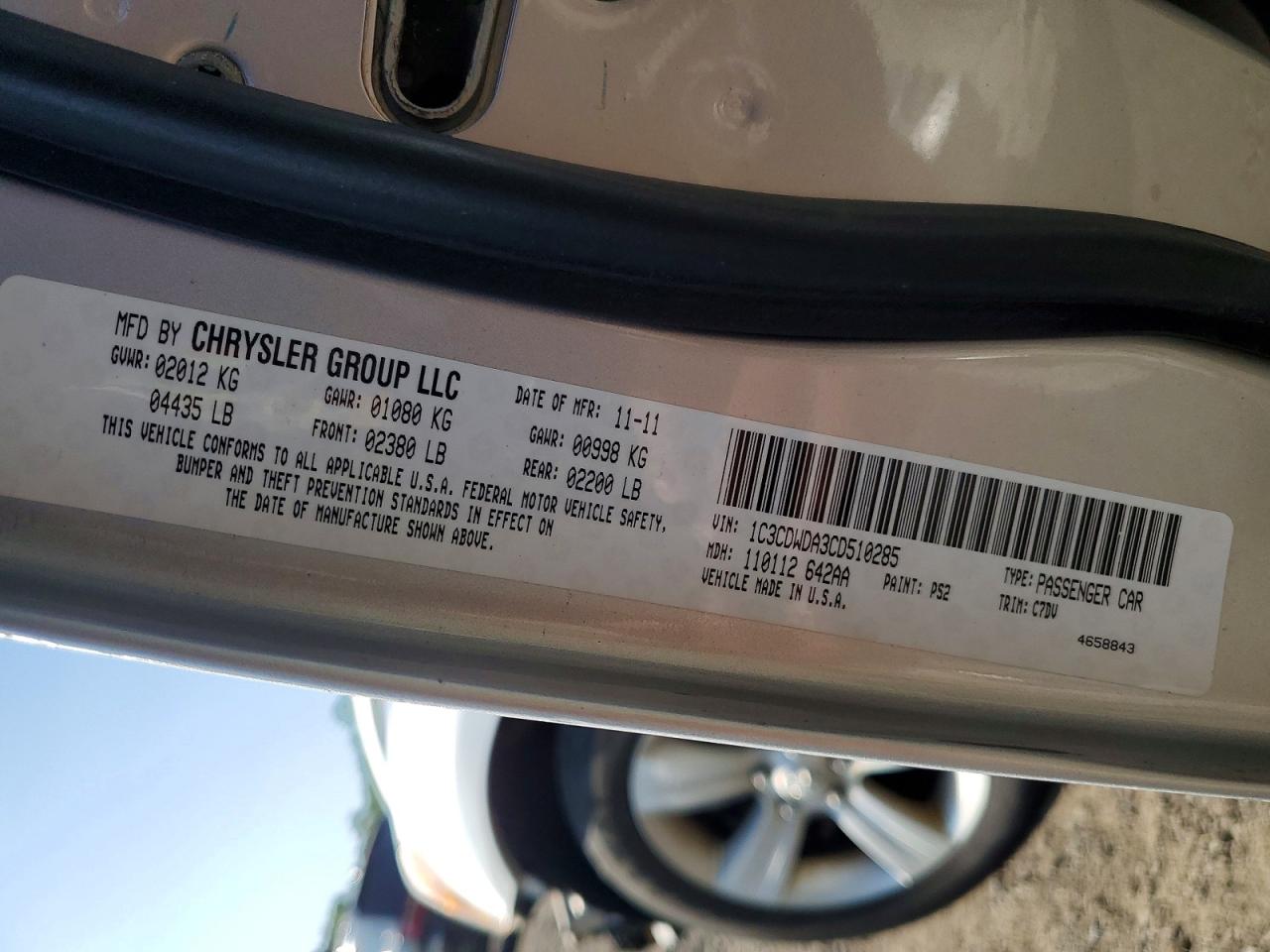 2012 Dodge Caliber Sxt Серебряный vin: 1C3CDWDA3CD510285