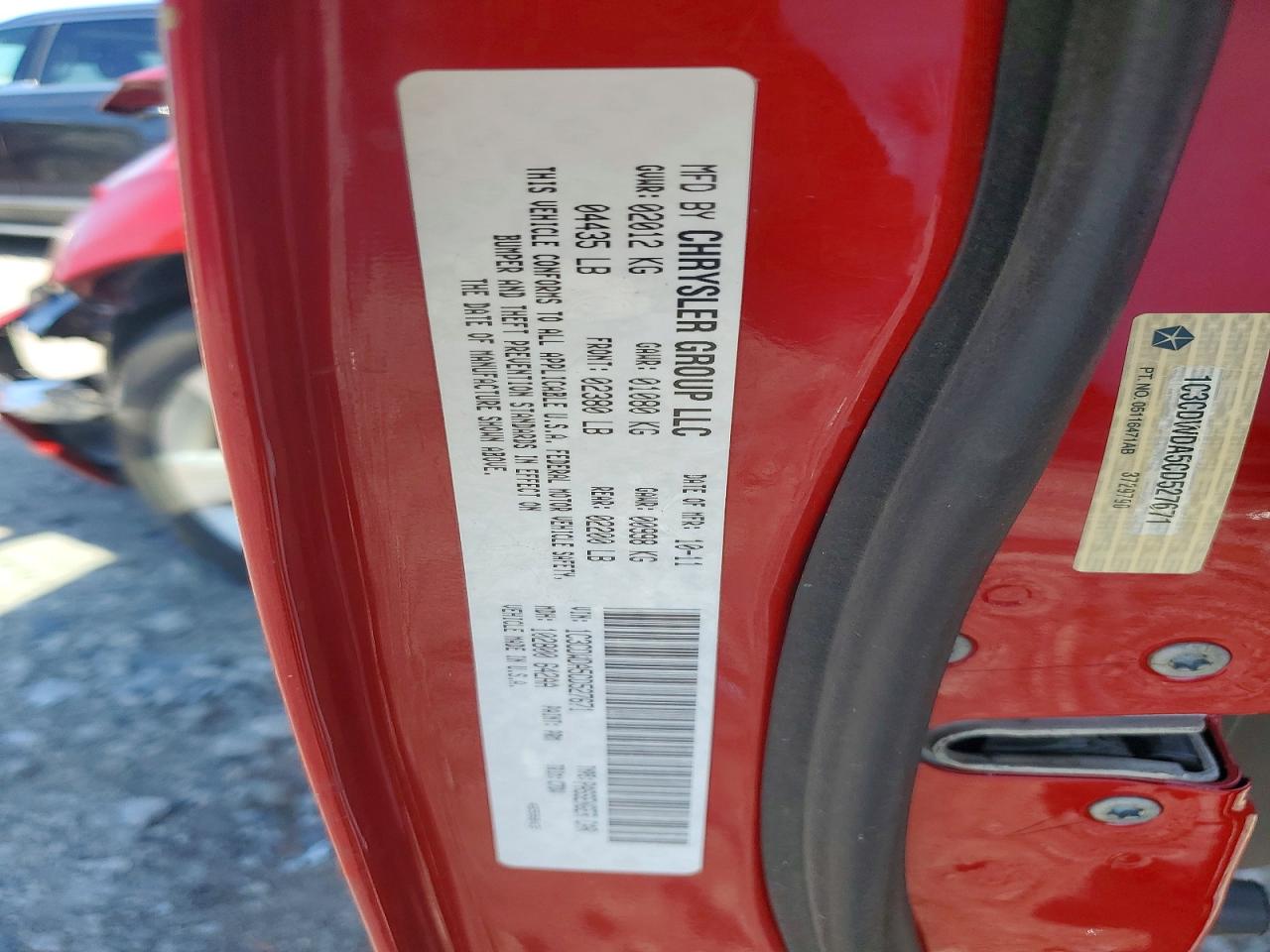 2012 Dodge Caliber Sxt Red vin: 1C3CDWDA5CD527671