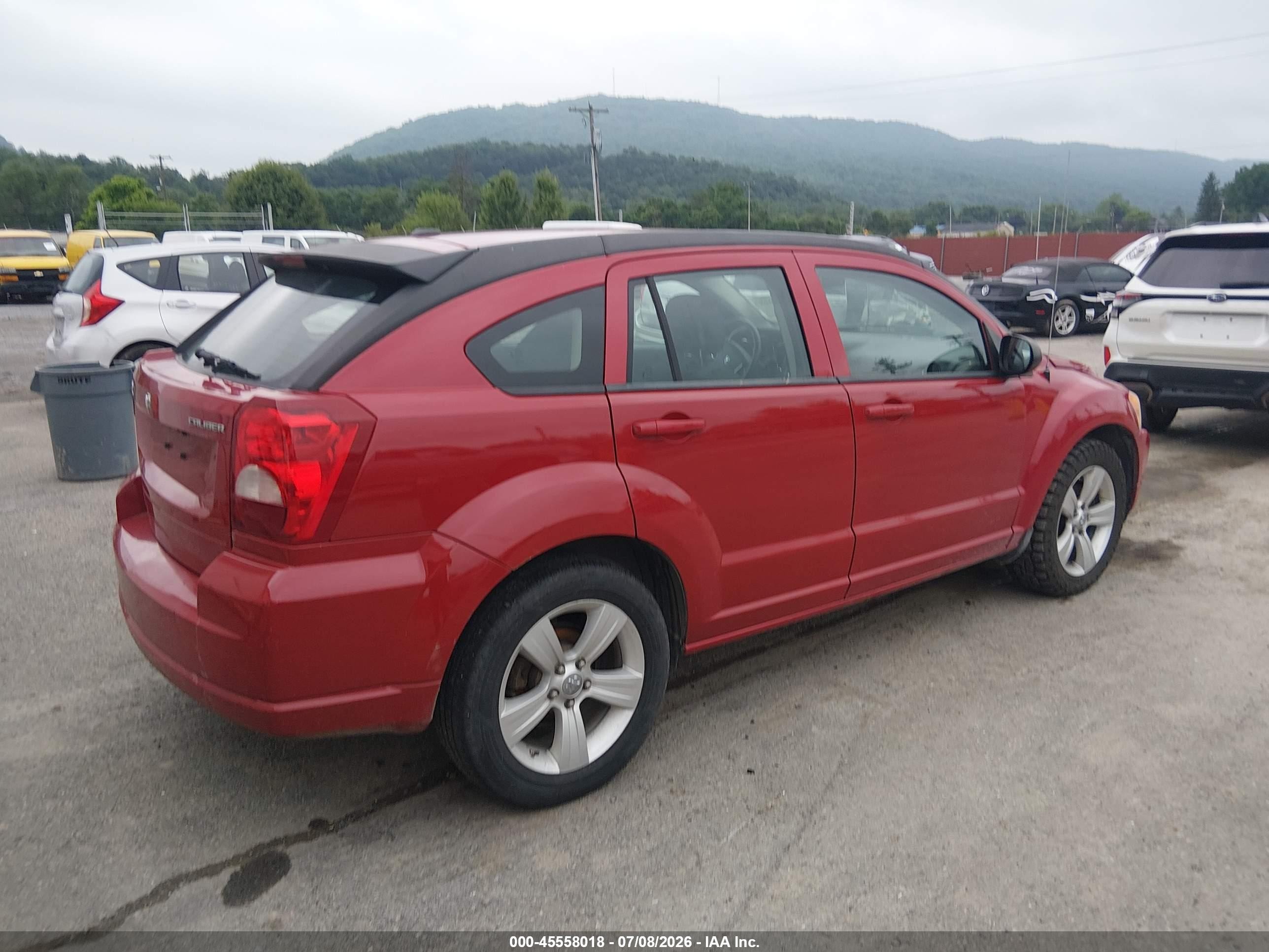 2012 Dodge Caliber Sxt Red vin: 1C3CDWDA9CD535210