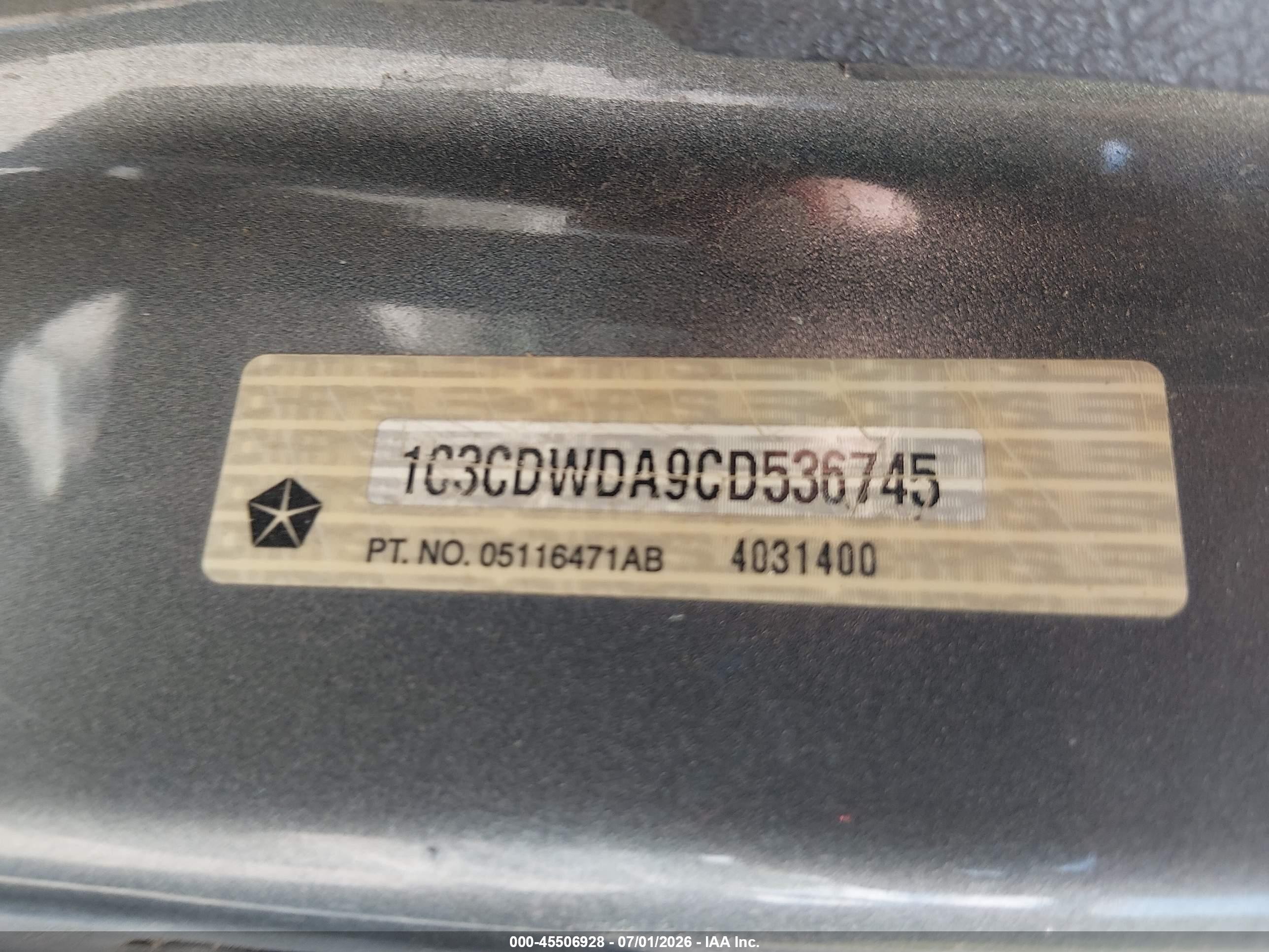 2012 Dodge Caliber Sxt Gray vin: 1C3CDWDA9CD536745