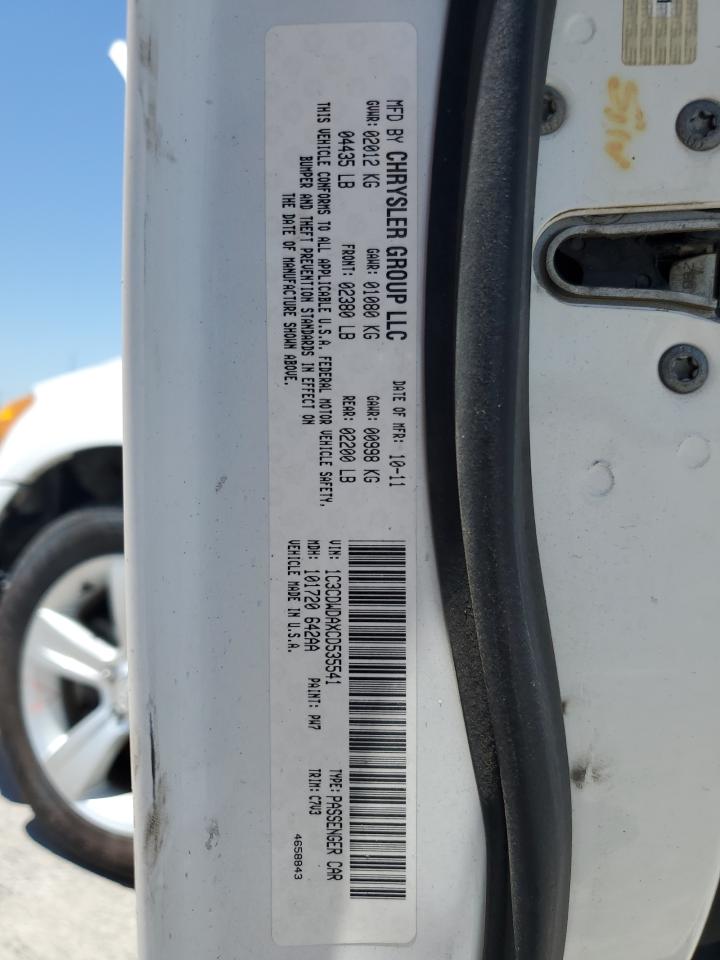 2012 Dodge Caliber Sxt White vin: 1C3CDWDAXCD535541
