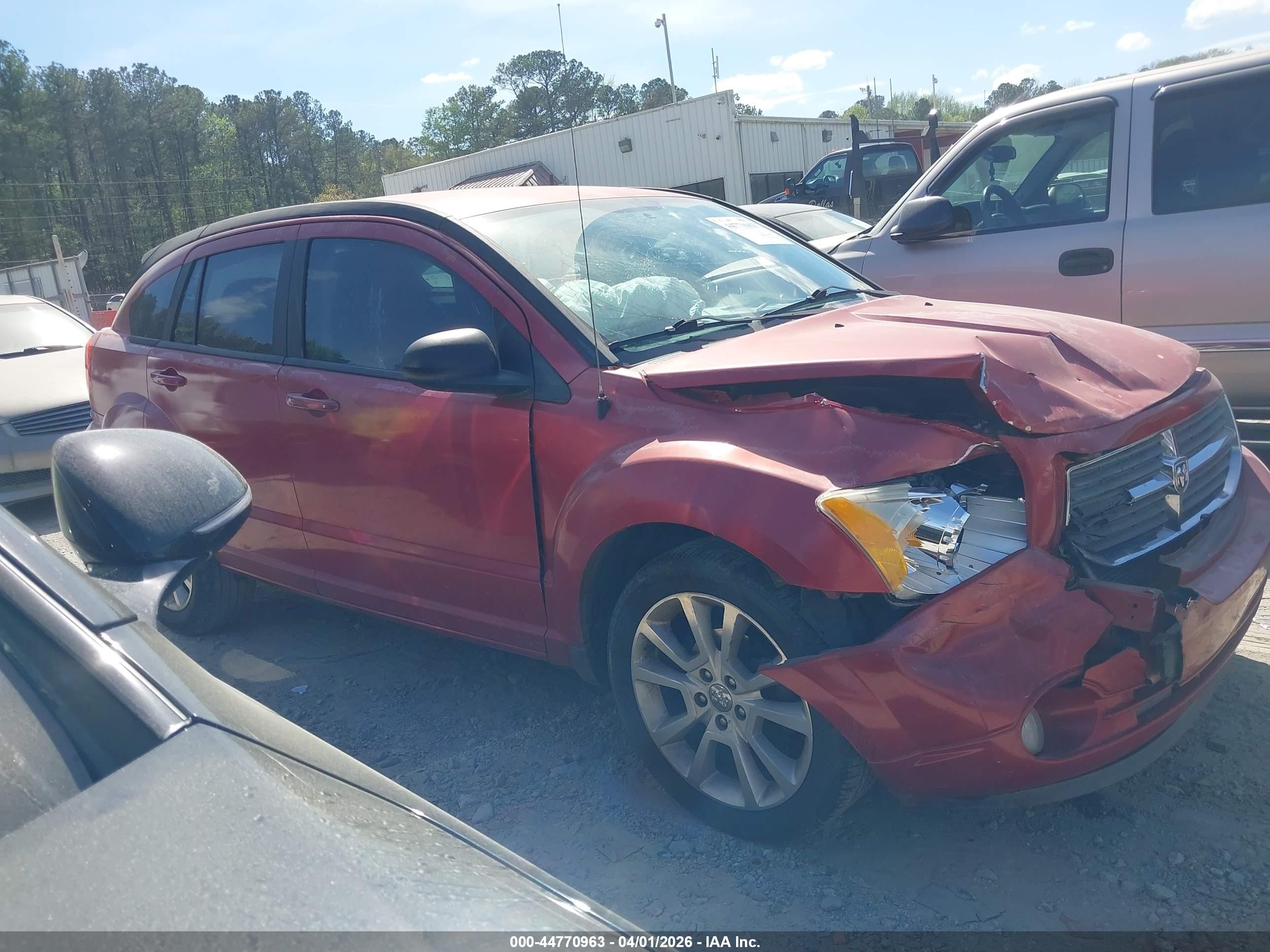 2012 Dodge Caliber Sxt Plus Red vin: 1C3CDWEA6CD529346