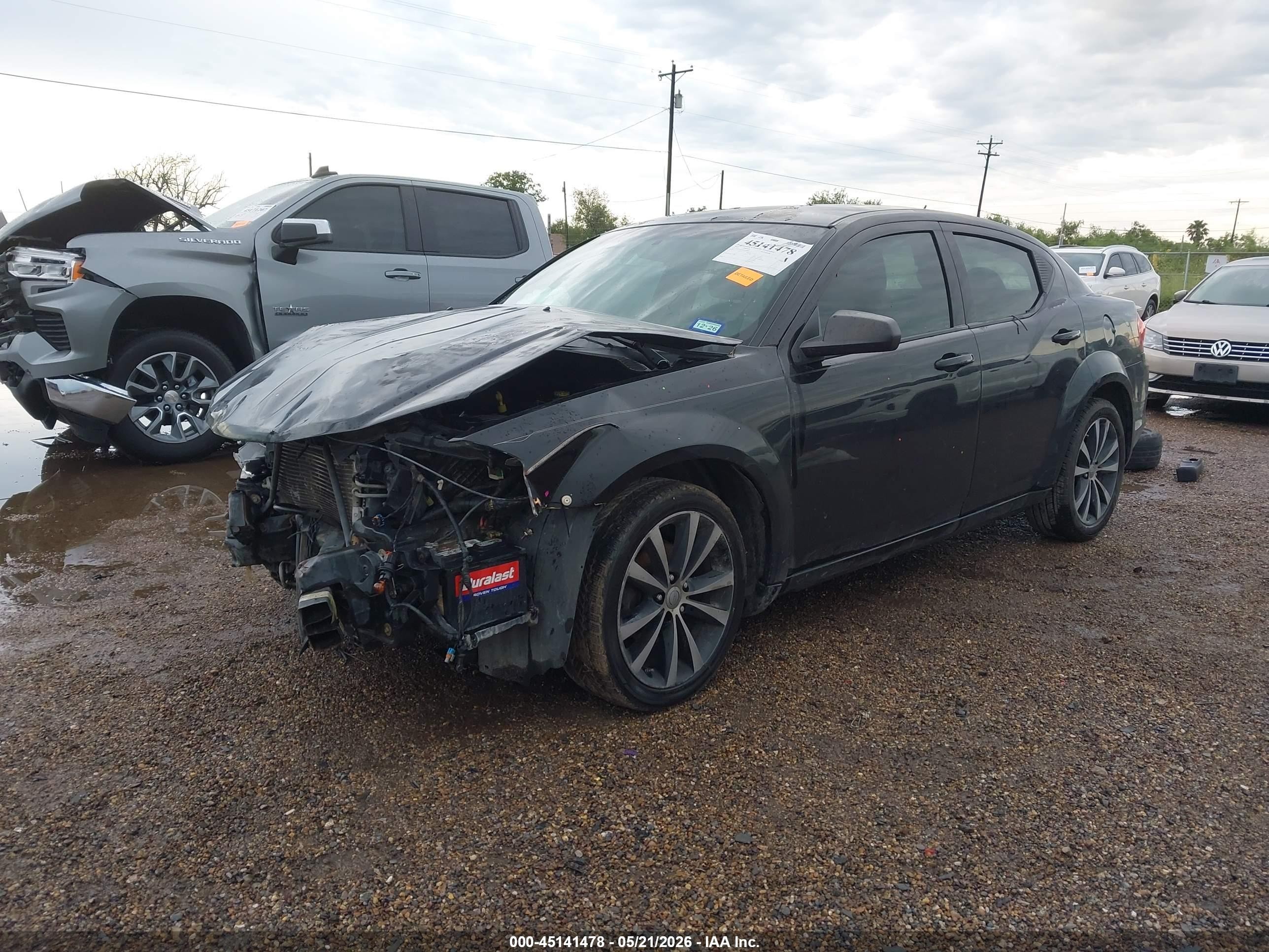 2012 Dodge Avenger Se Черный vin: 1C3CDZAB0CN110919