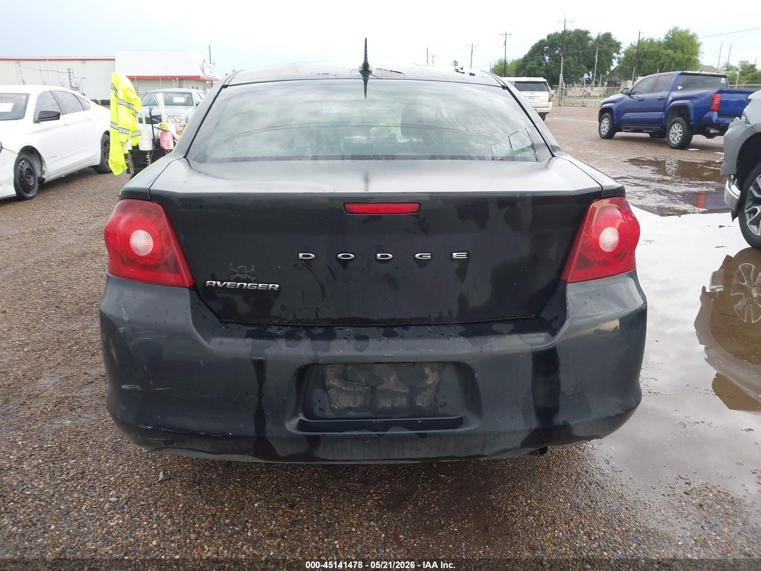 2012 Dodge Avenger Se Черный vin: 1C3CDZAB0CN110919