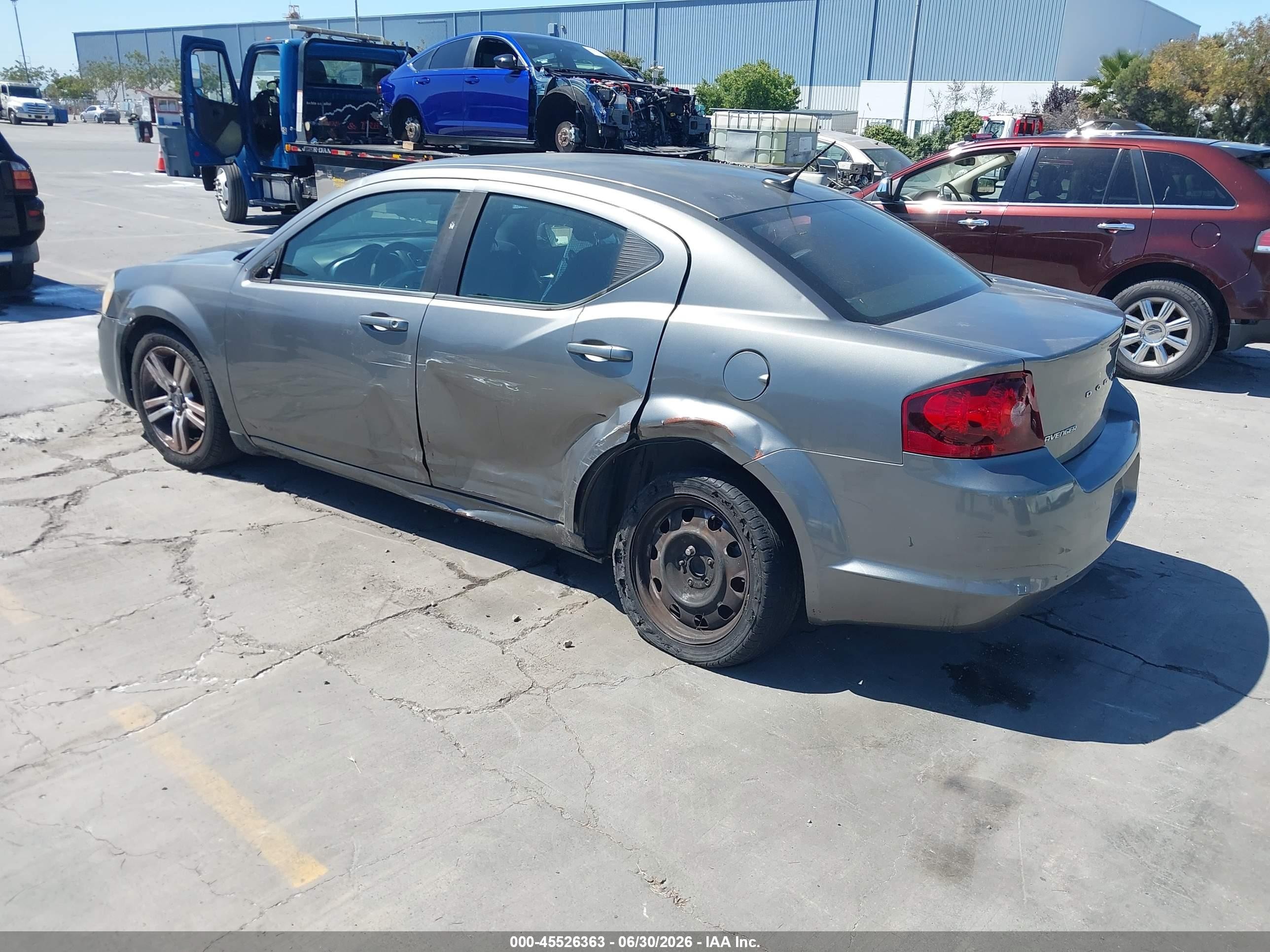 2012 Dodge Avenger Se Gray vin: 1C3CDZAB0CN217081