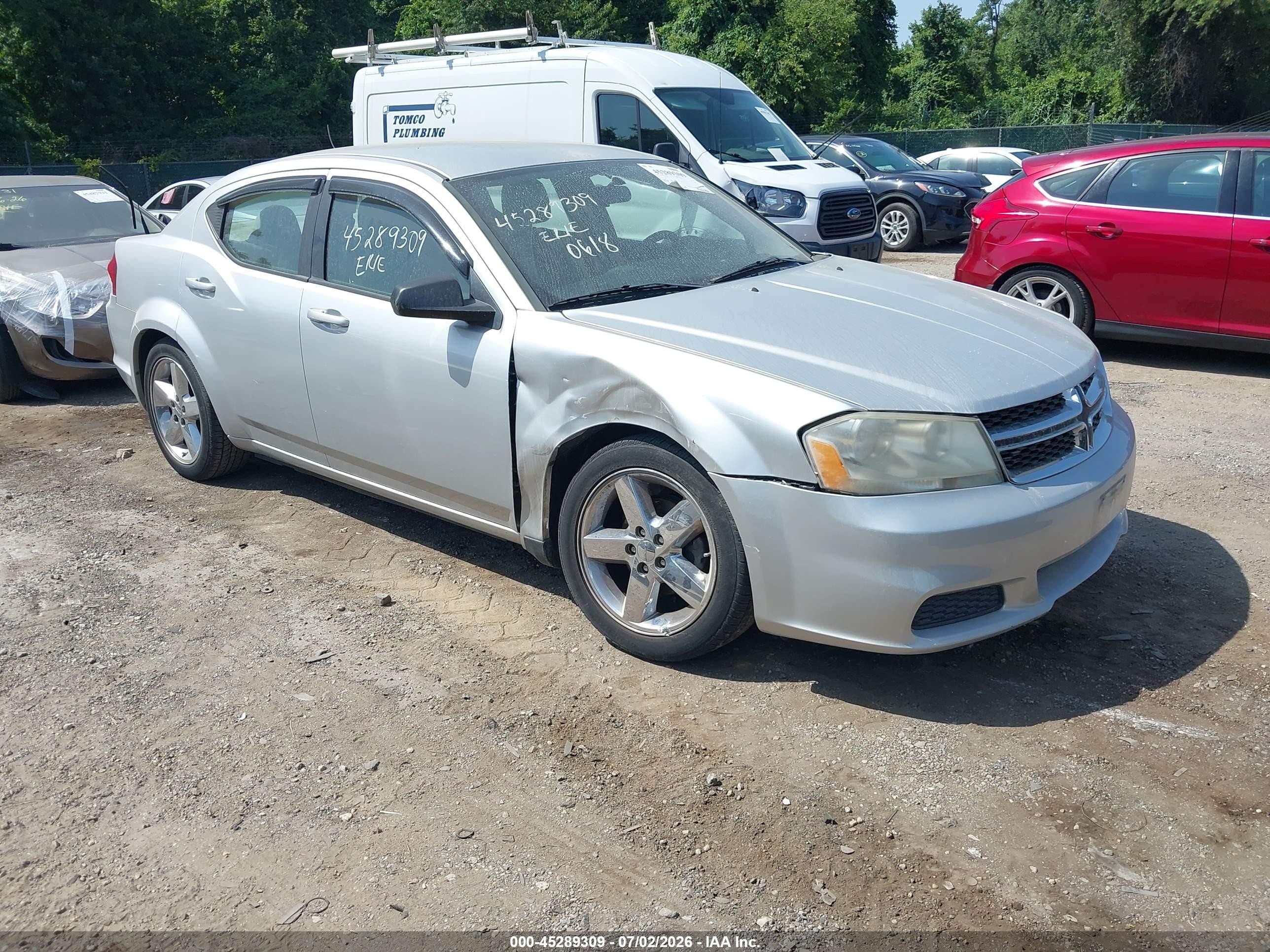 2012 Dodge Avenger Se Серебряный vin: 1C3CDZAB0CN231661
