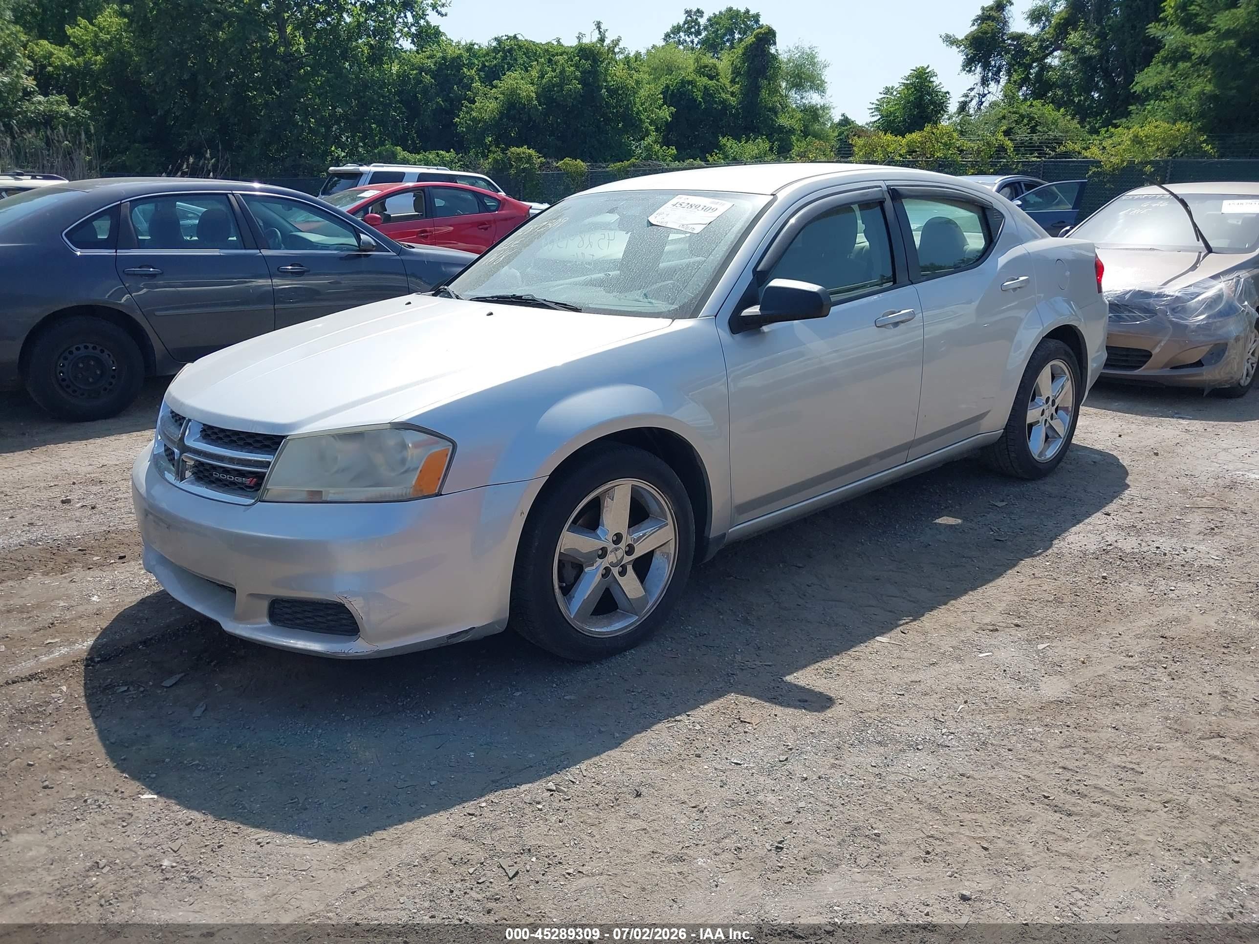 2012 Dodge Avenger Se Серебряный vin: 1C3CDZAB0CN231661