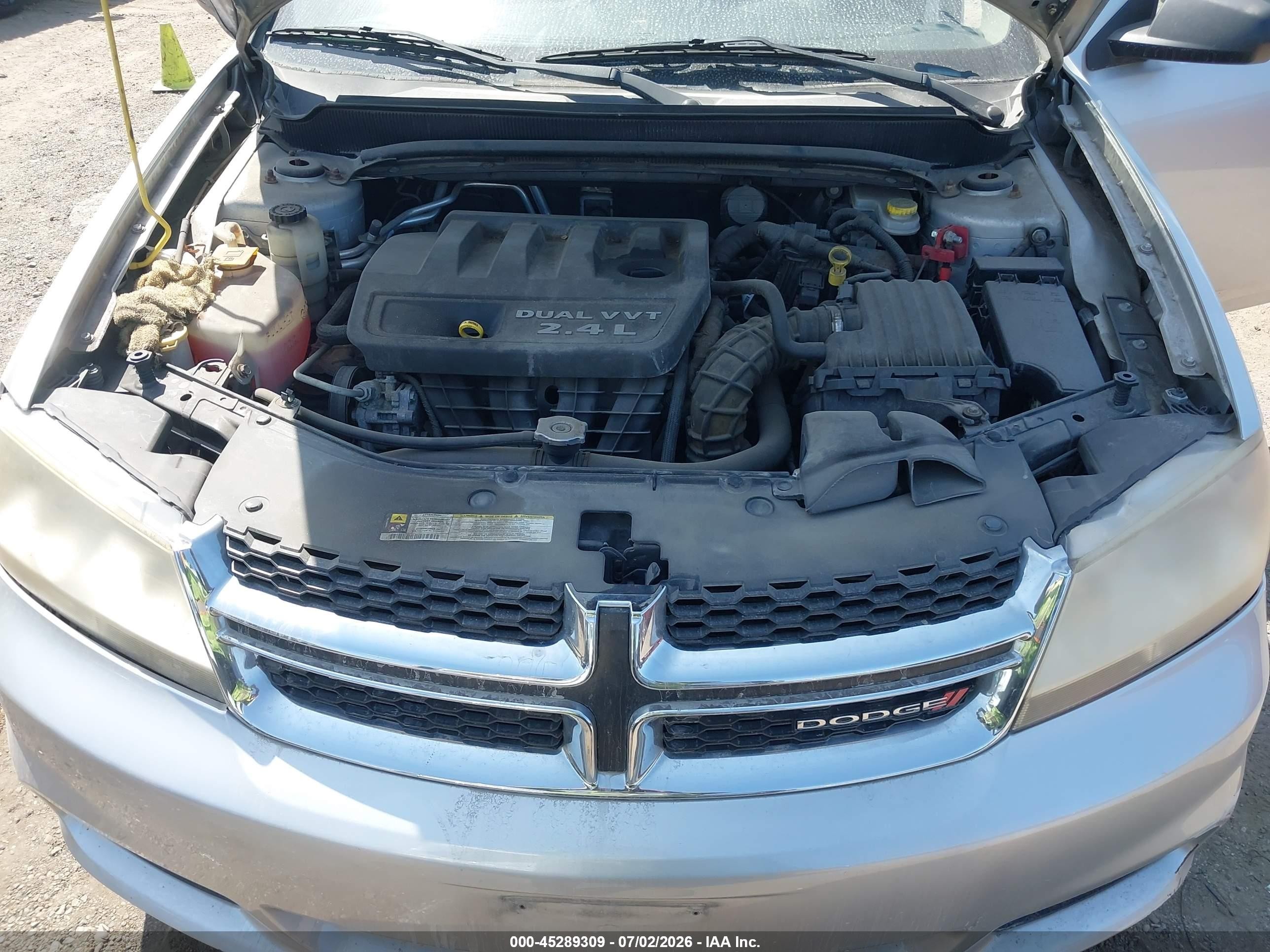 2012 Dodge Avenger Se Серебряный vin: 1C3CDZAB0CN231661