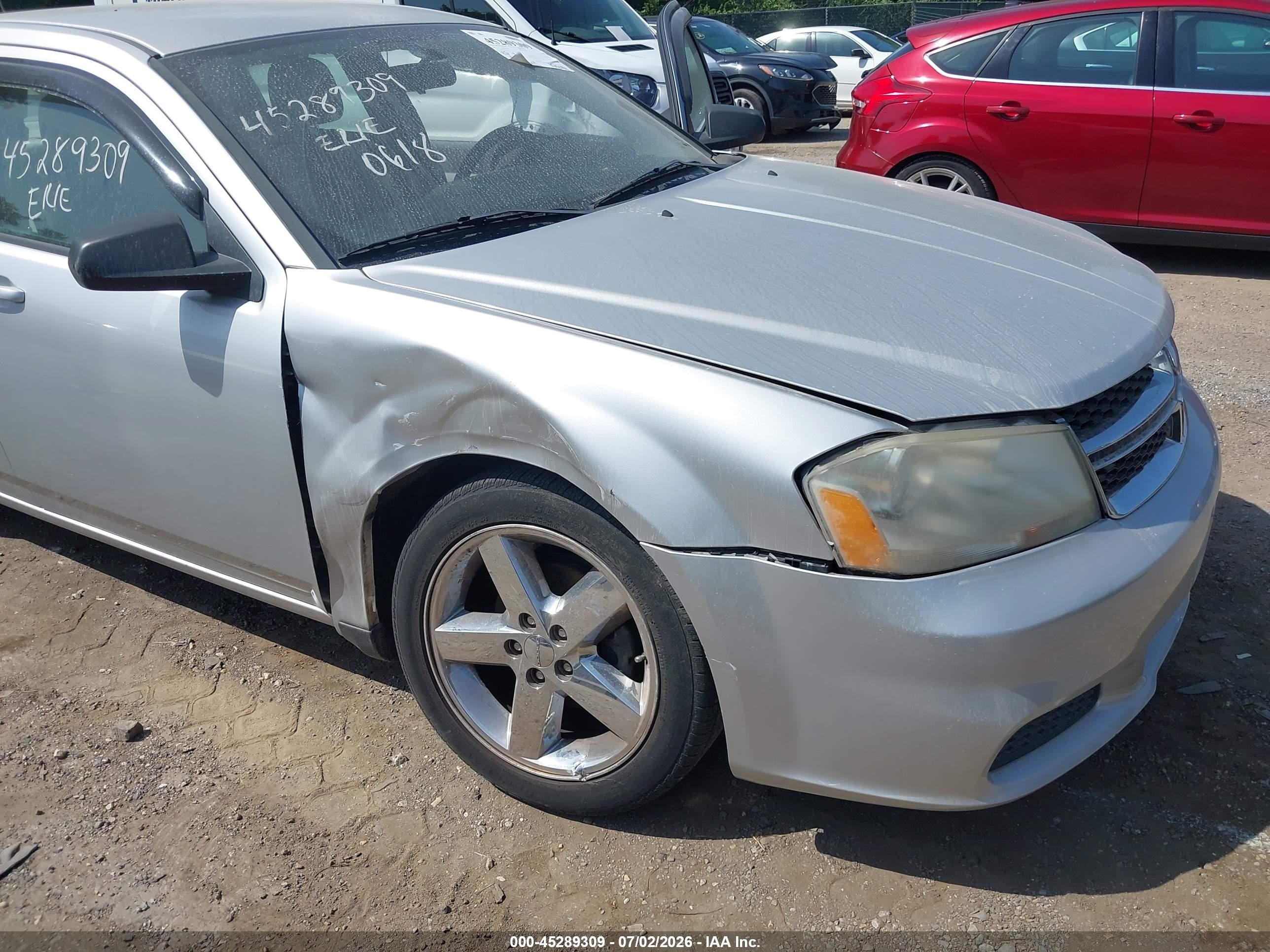 2012 Dodge Avenger Se Серебряный vin: 1C3CDZAB0CN231661
