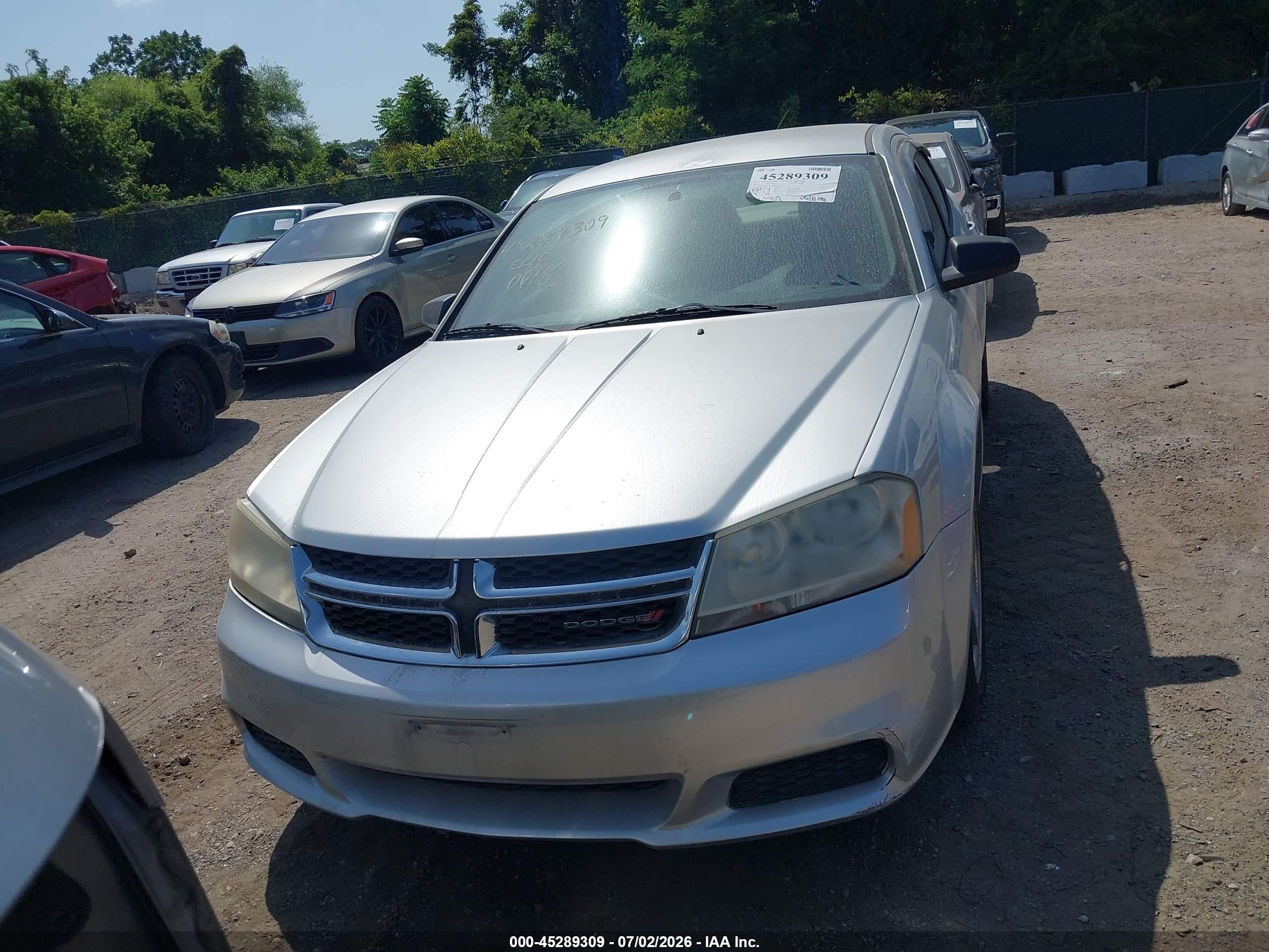 2012 Dodge Avenger Se Серебряный vin: 1C3CDZAB0CN231661
