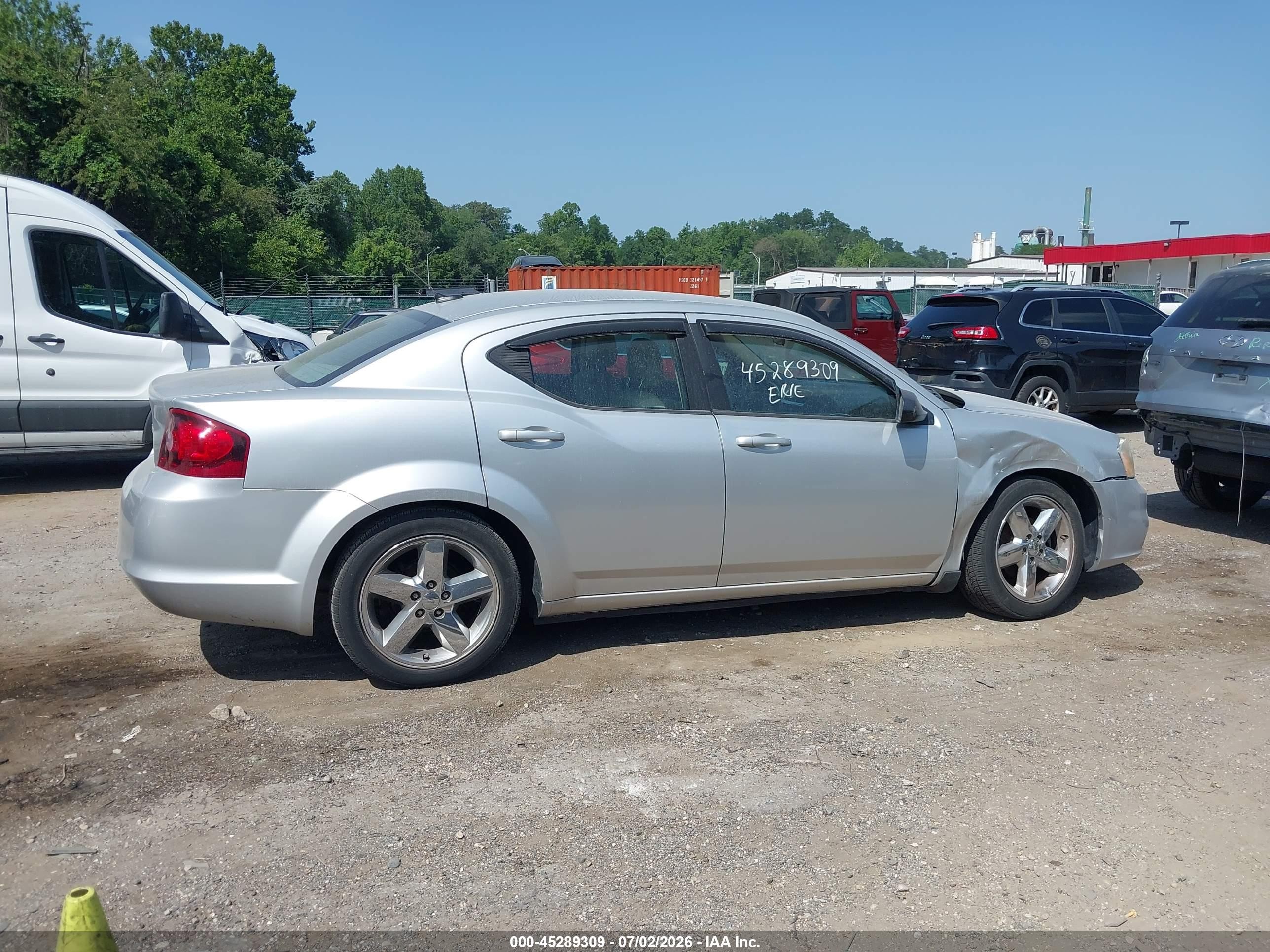 2012 Dodge Avenger Se Серебряный vin: 1C3CDZAB0CN231661