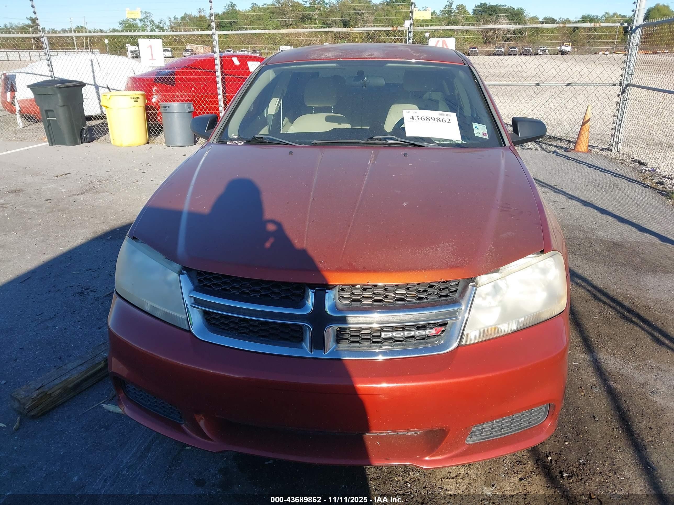 2012 Dodge Avenger Se Оранжевый vin: 1C3CDZAB0CN238271