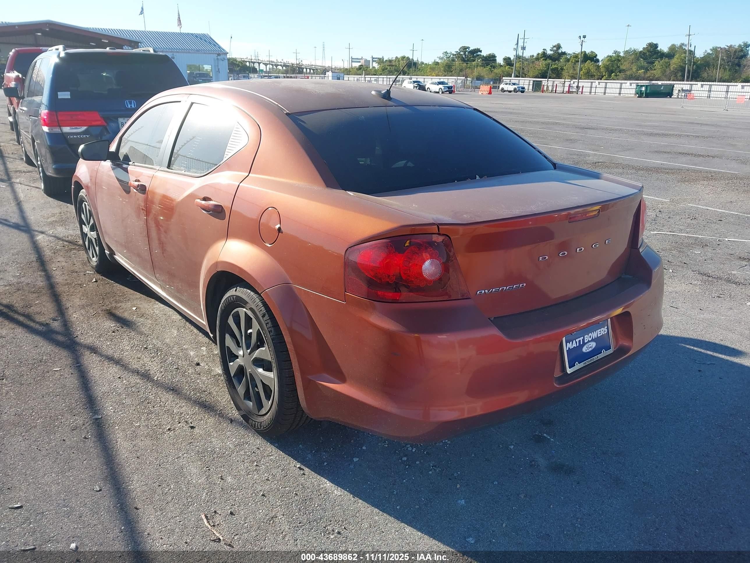2012 Dodge Avenger Se Оранжевый vin: 1C3CDZAB0CN238271