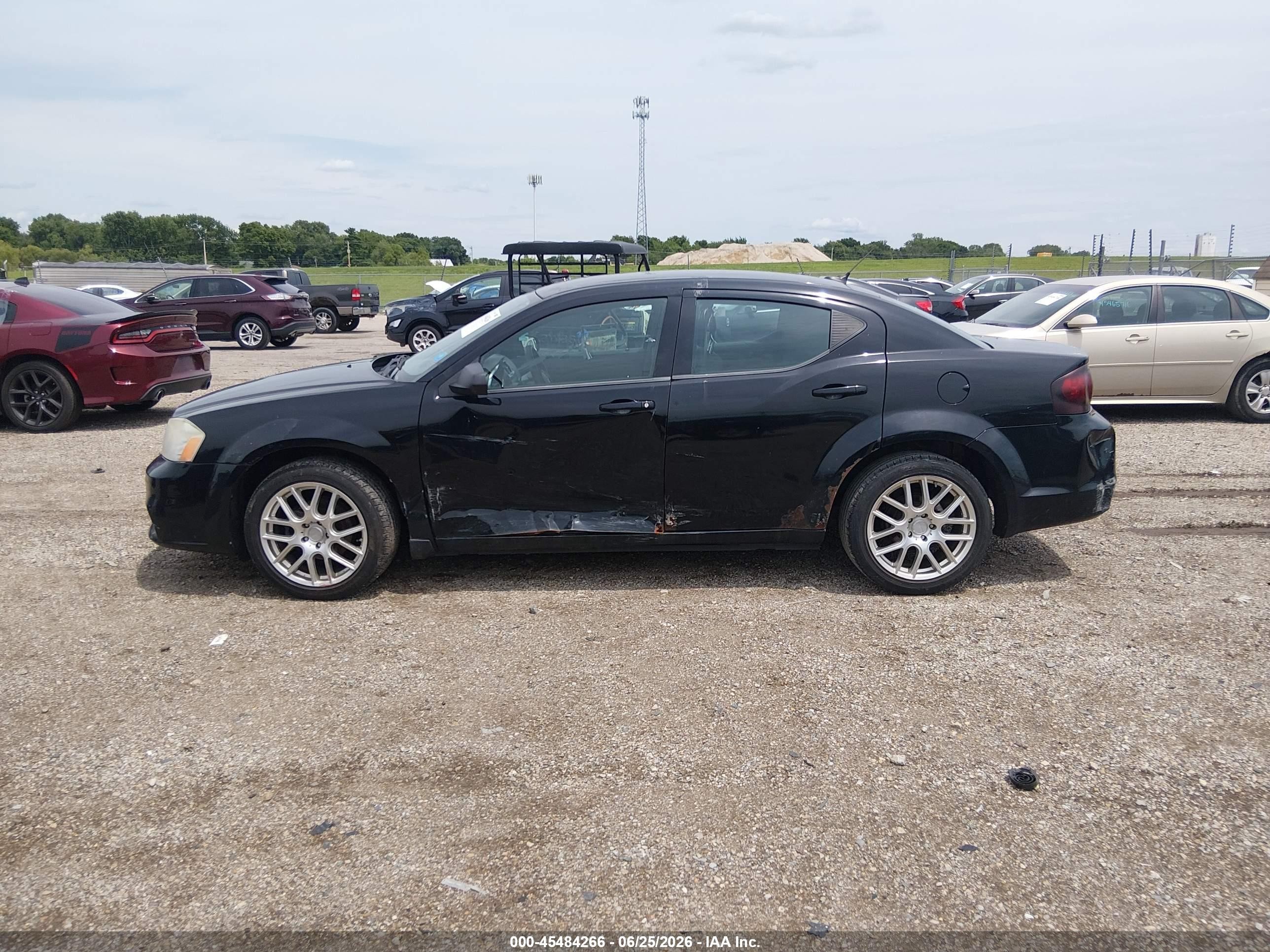 2013 Dodge Avenger Se Black vin: 1C3CDZAB0DN531136