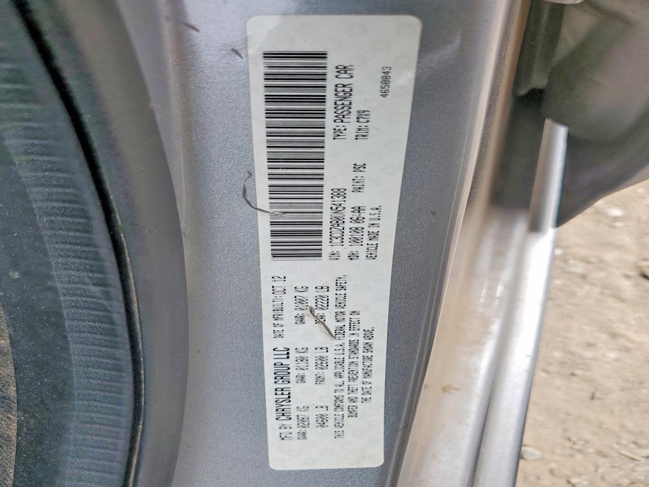 2013 Dodge Avenger Se Silver vin: 1C3CDZAB0DN541388