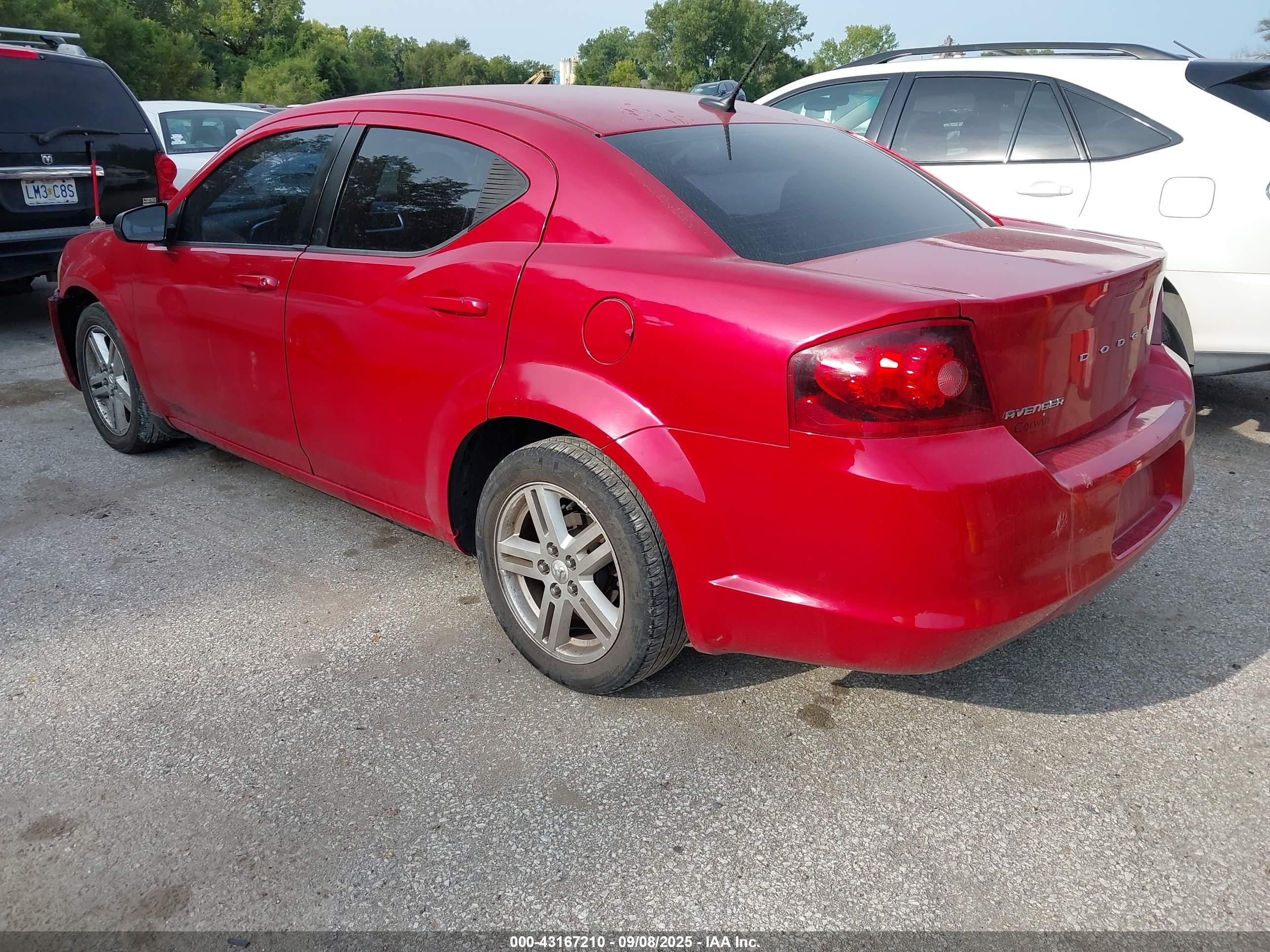 2013 Dodge Avenger Se Red vin: 1C3CDZAB0DN547563