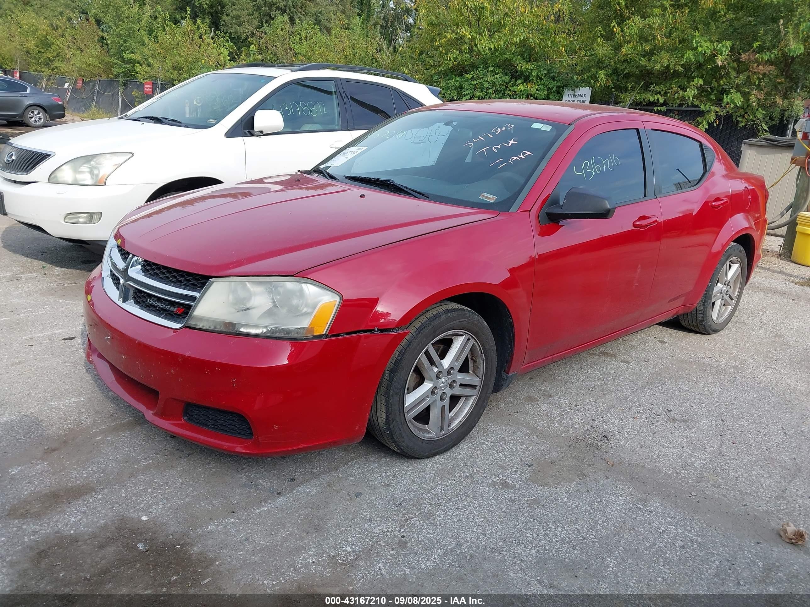 2013 Dodge Avenger Se Red vin: 1C3CDZAB0DN547563