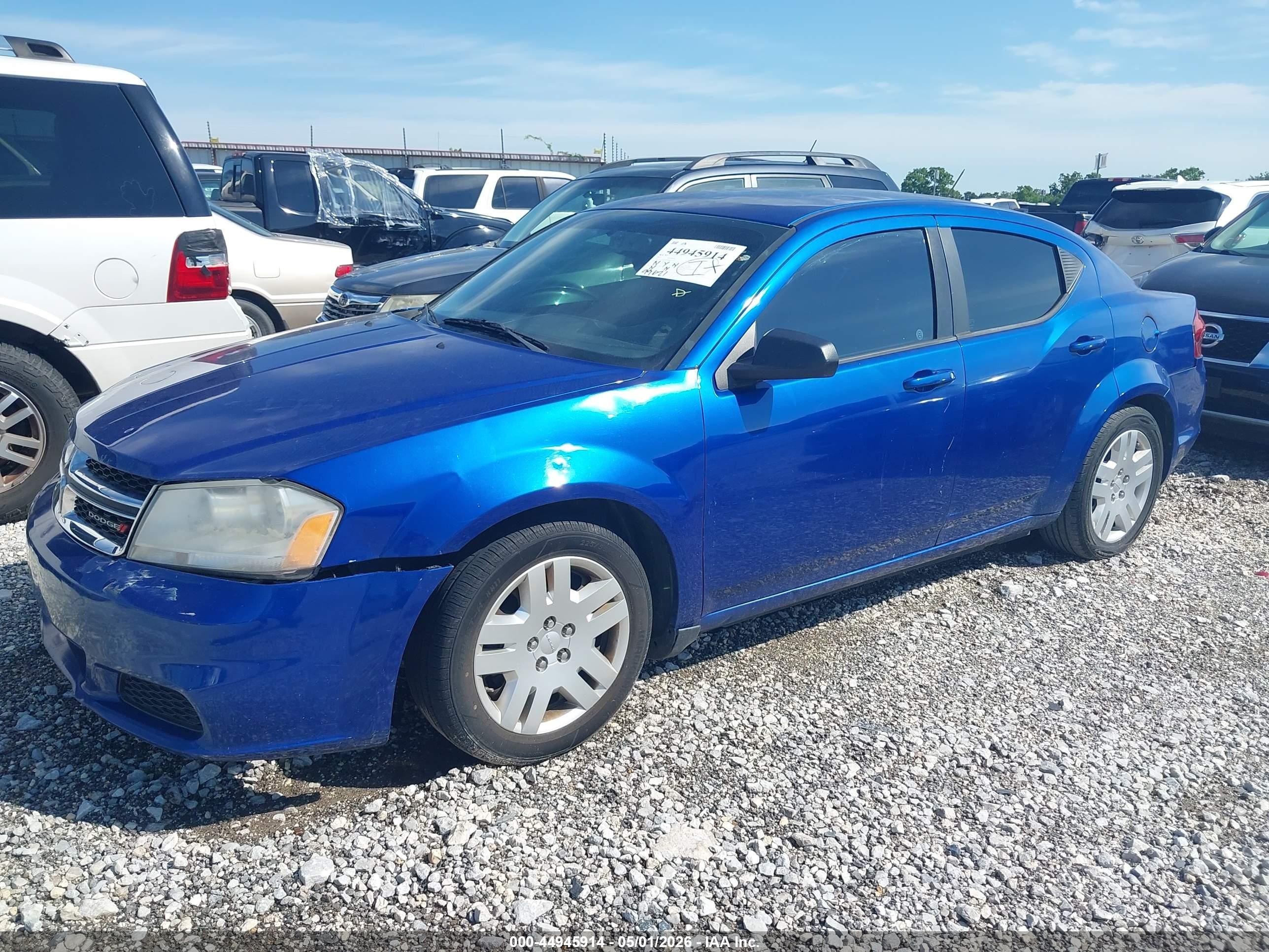 2013 Dodge Avenger Se Blue vin: 1C3CDZAB0DN653317