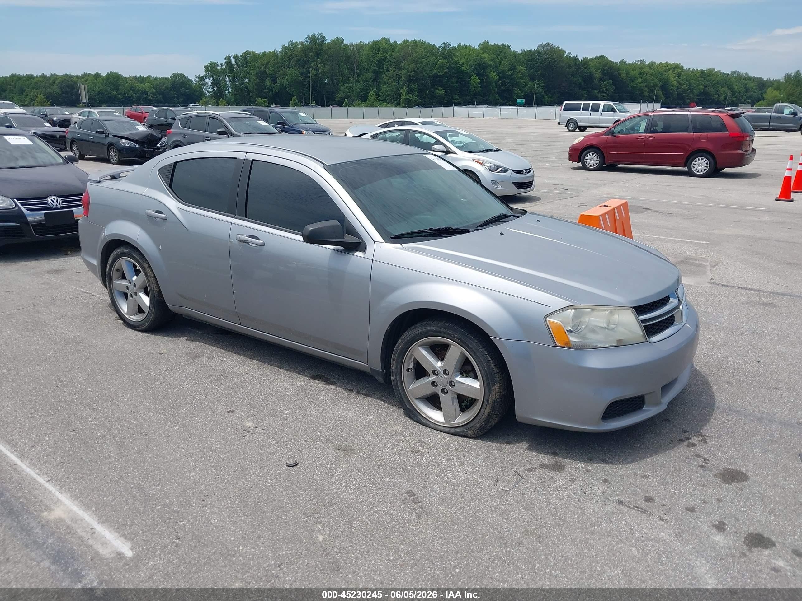 2013 Dodge Avenger Se Silver vin: 1C3CDZAB0DN702970