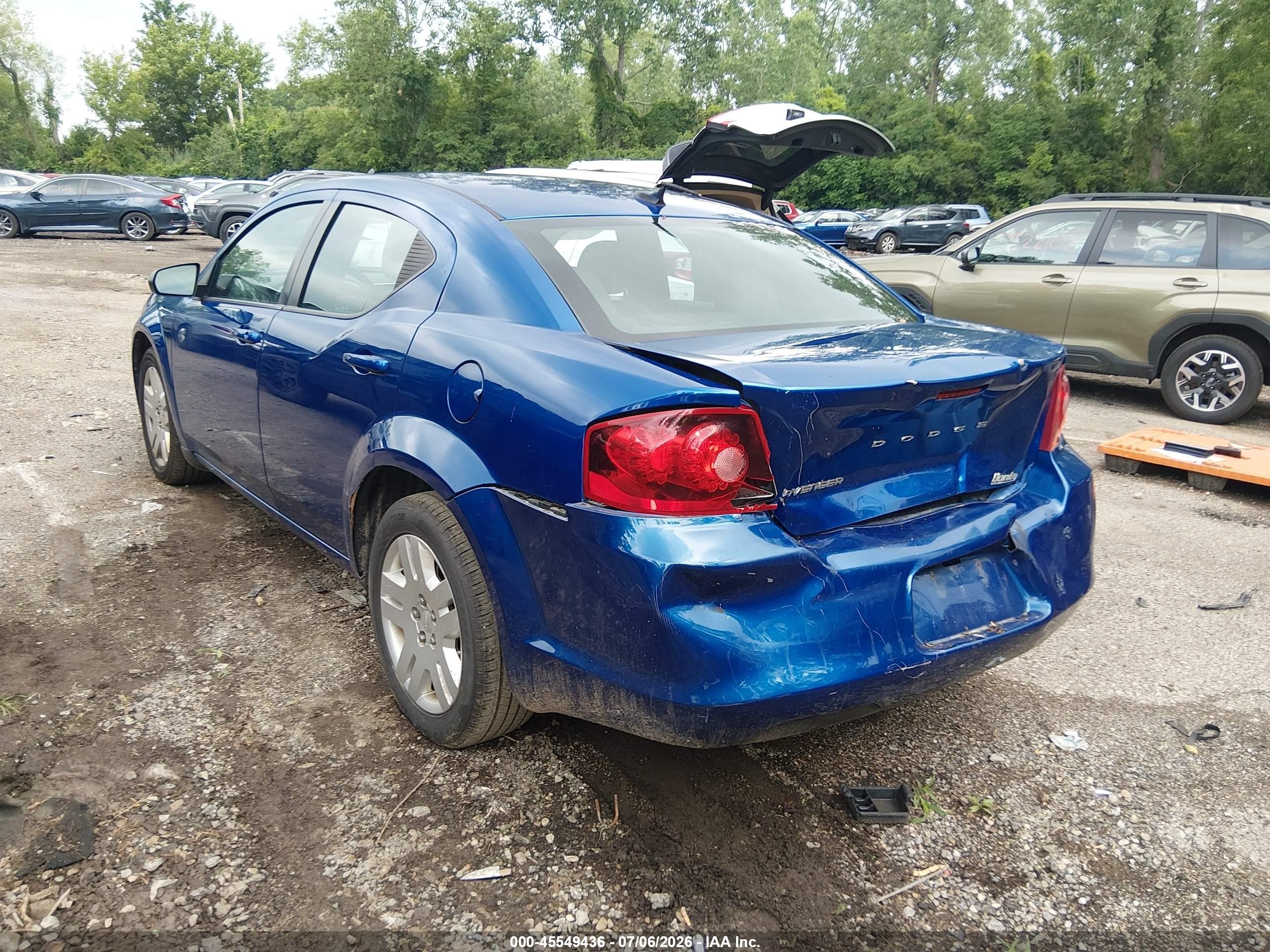 2013 Dodge Avenger Se Blue vin: 1C3CDZAB0DN757239