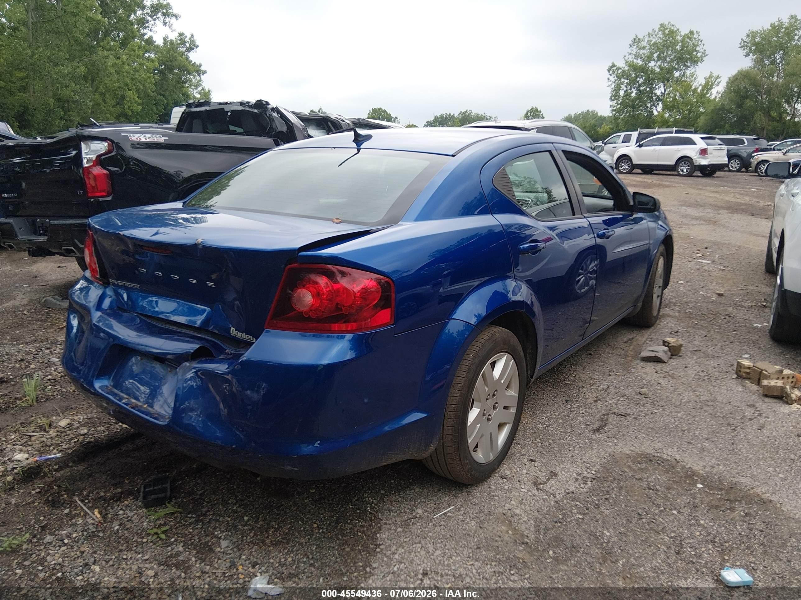 2013 Dodge Avenger Se Blue vin: 1C3CDZAB0DN757239