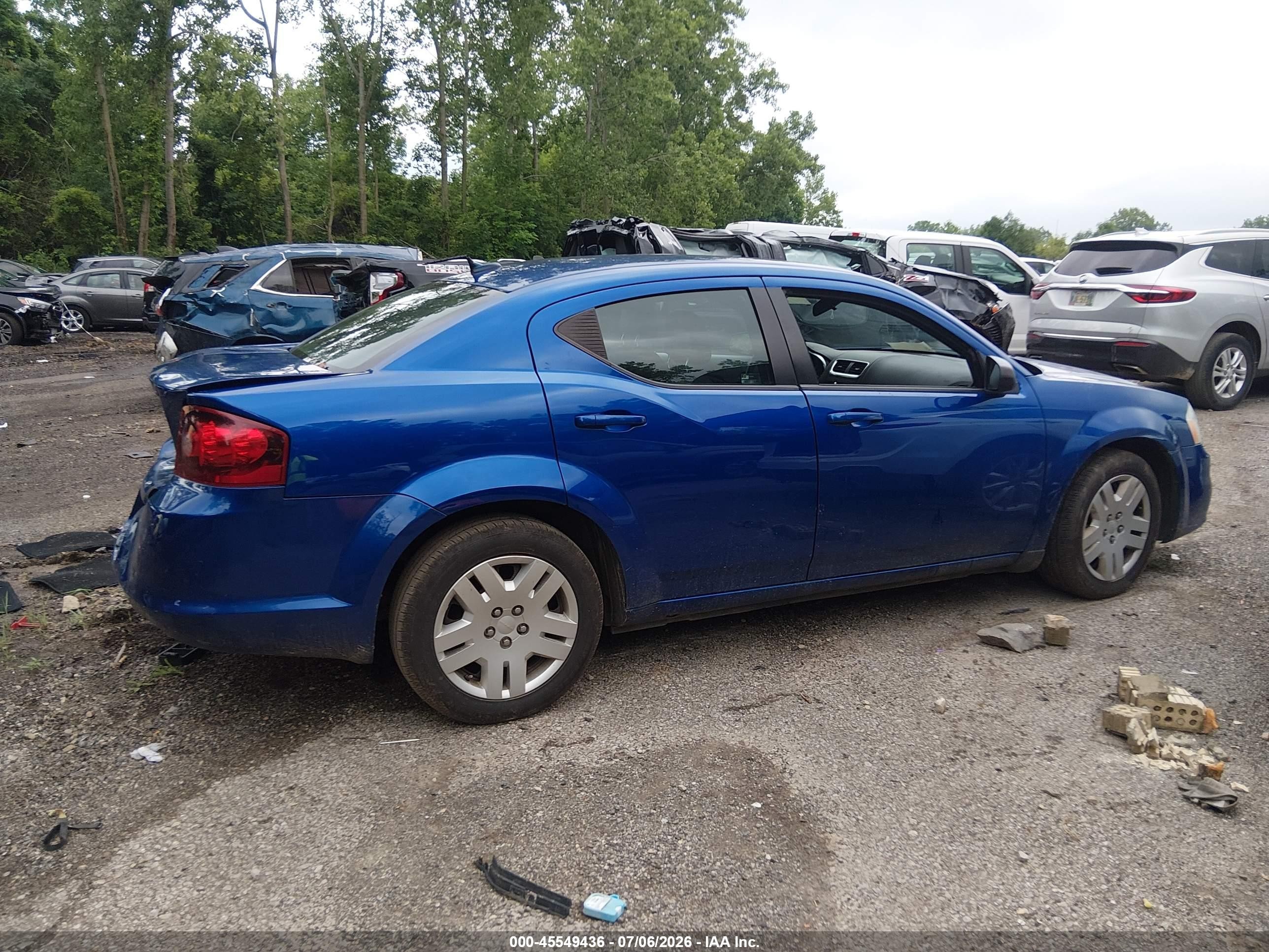 2013 Dodge Avenger Se Blue vin: 1C3CDZAB0DN757239