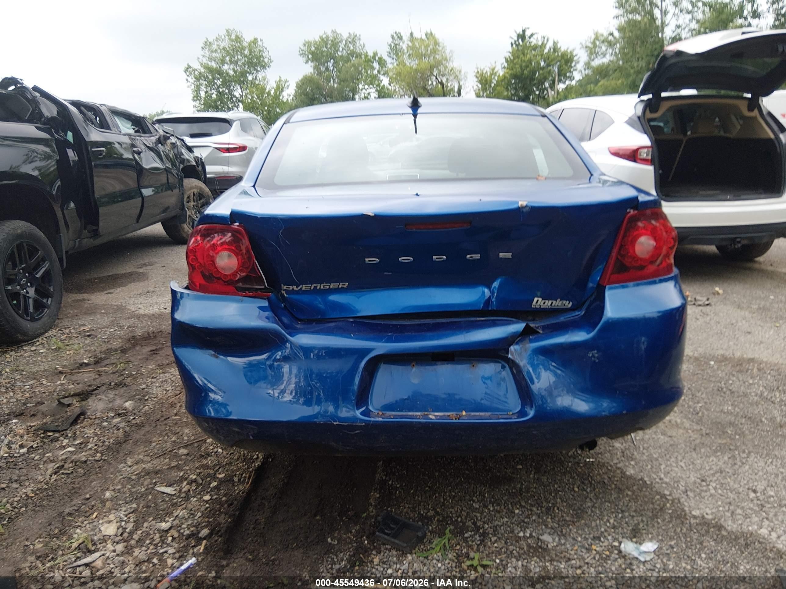 2013 Dodge Avenger Se Blue vin: 1C3CDZAB0DN757239