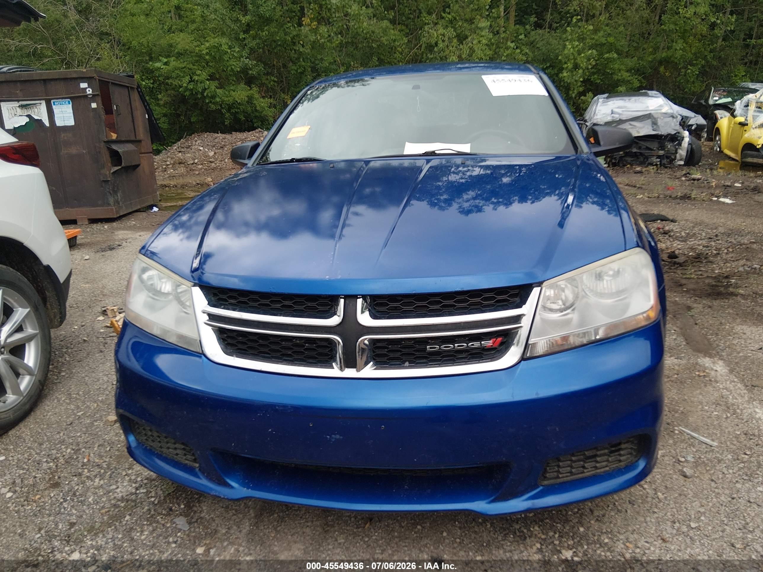 2013 Dodge Avenger Se Blue vin: 1C3CDZAB0DN757239