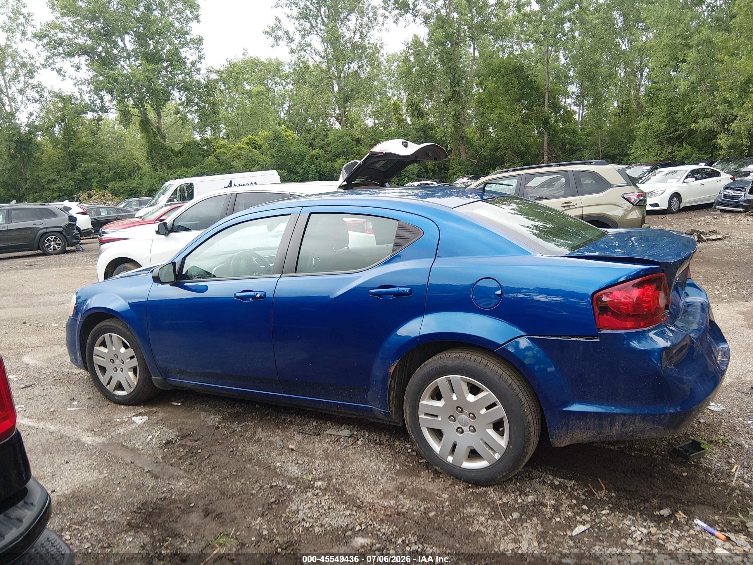 2013 Dodge Avenger Se Blue vin: 1C3CDZAB0DN757239
