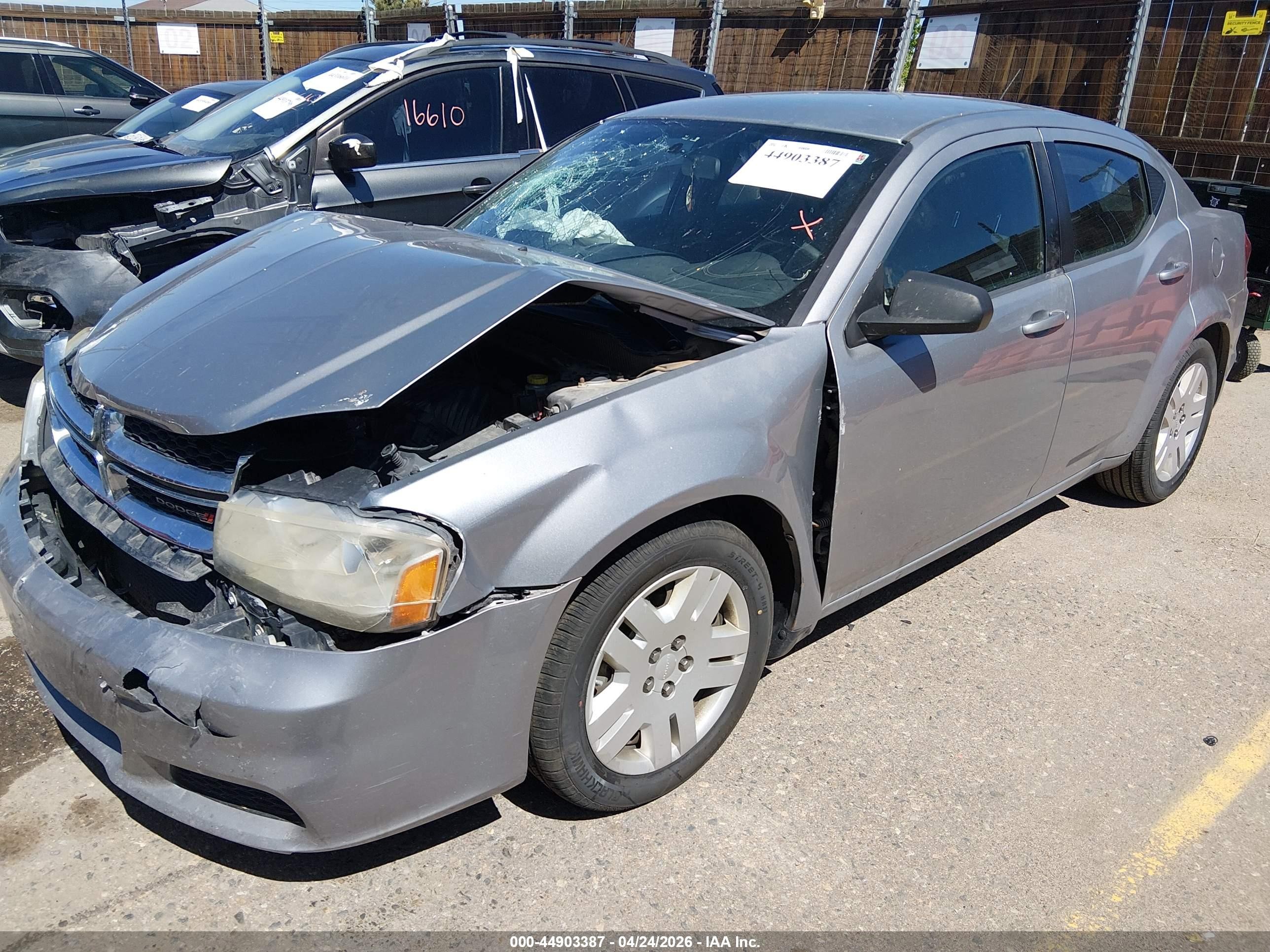 2014 Dodge Avenger Se Gray vin: 1C3CDZAB0EN184327