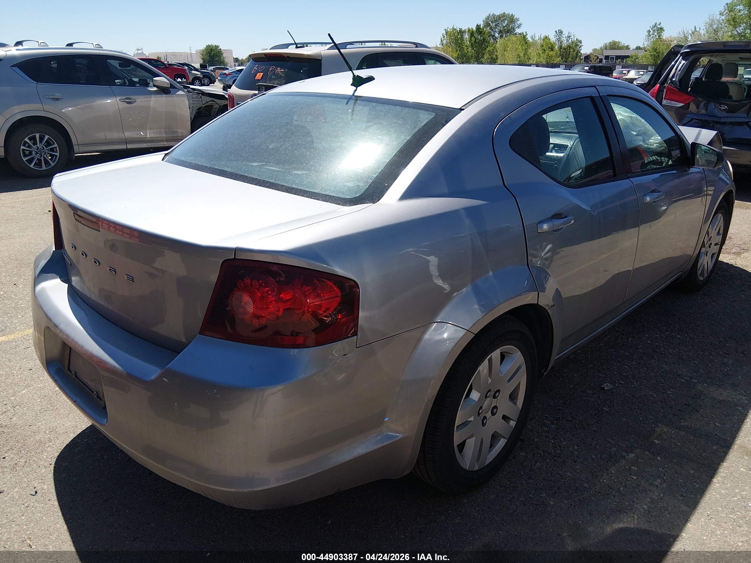 2014 Dodge Avenger Se Gray vin: 1C3CDZAB0EN184327