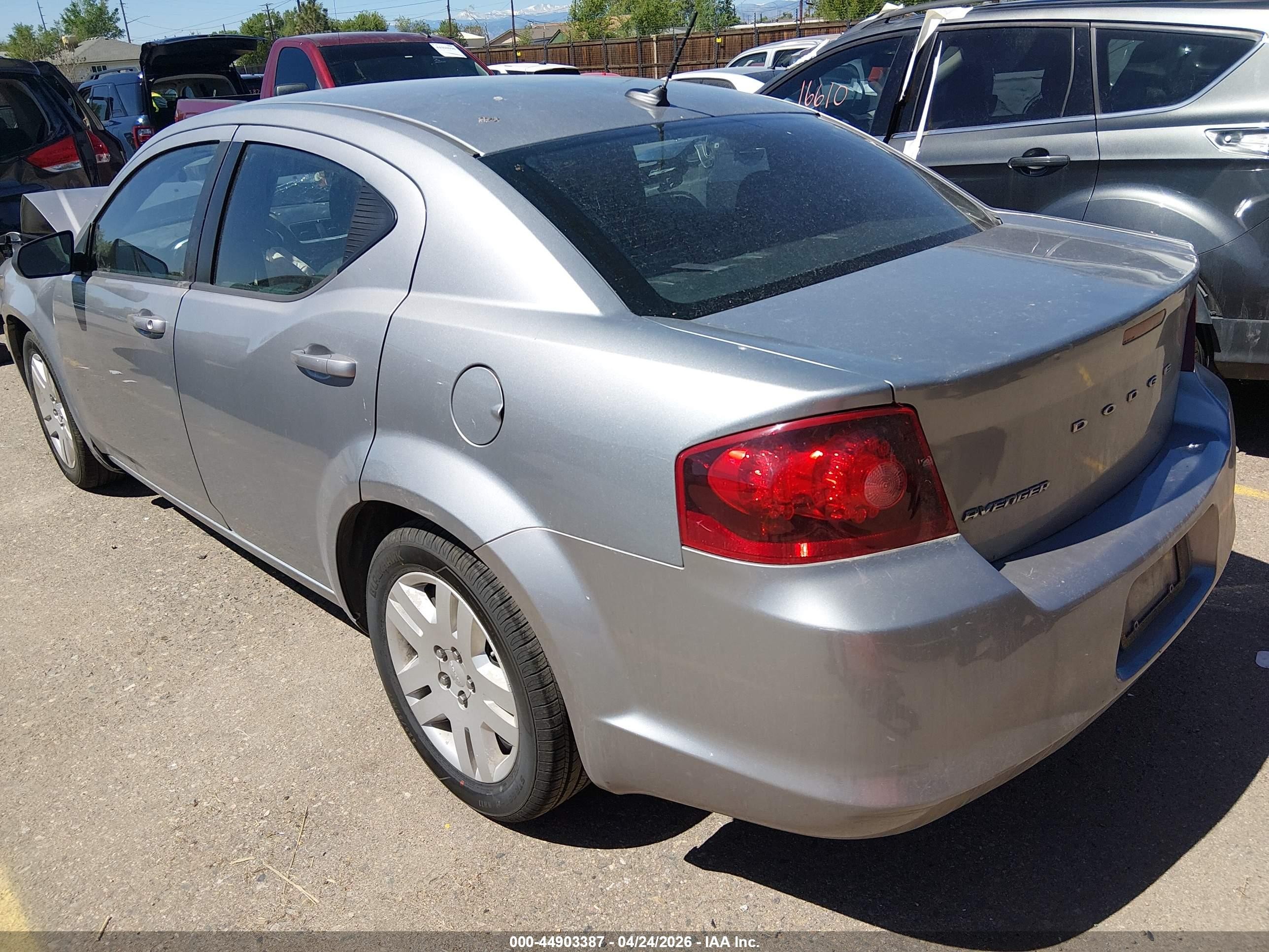 2014 Dodge Avenger Se Gray vin: 1C3CDZAB0EN184327