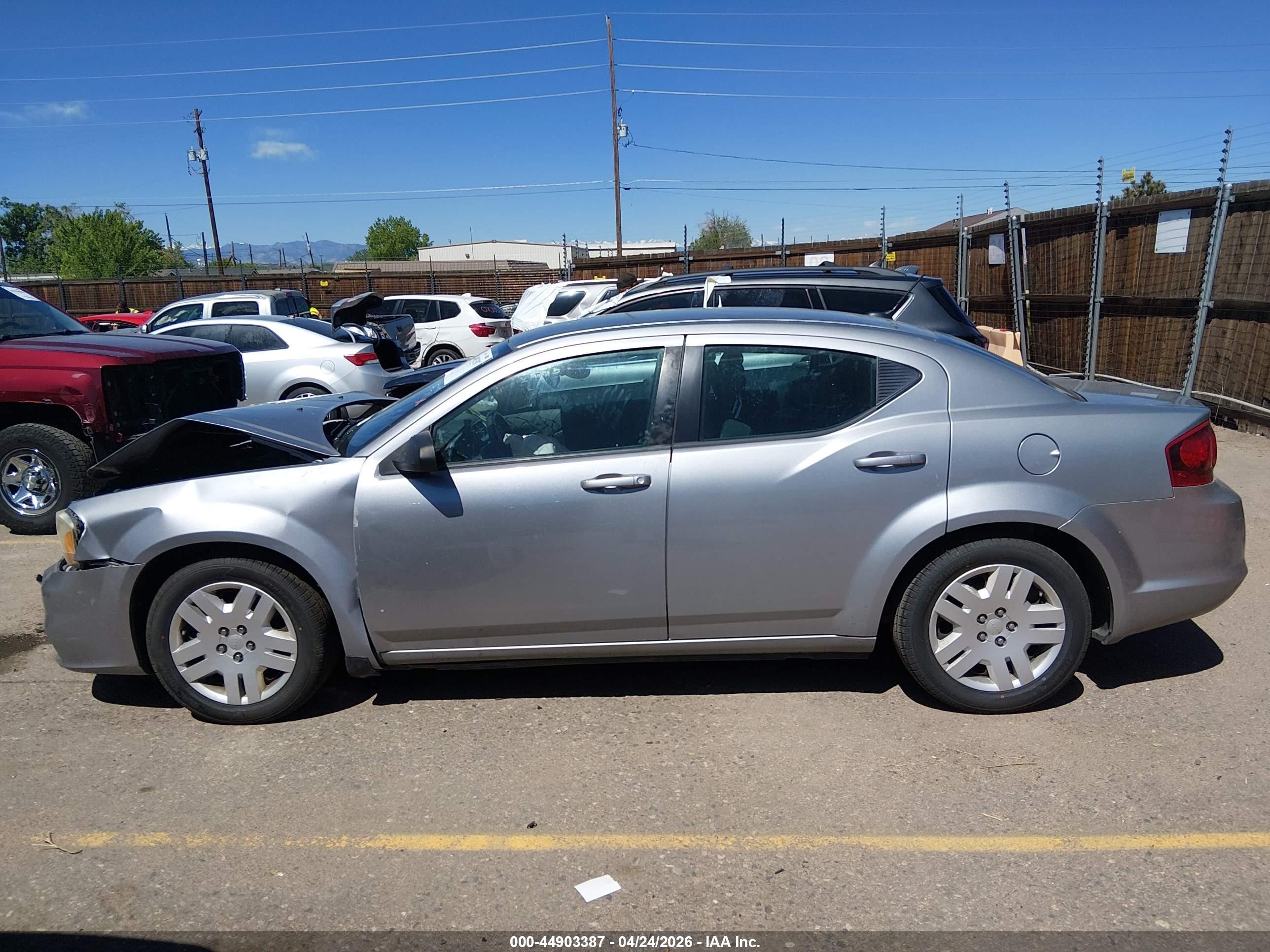 2014 Dodge Avenger Se Gray vin: 1C3CDZAB0EN184327